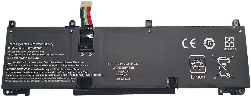 Battery Li-Polymer Black 11.4v 4150mah 47.31wh For Hp