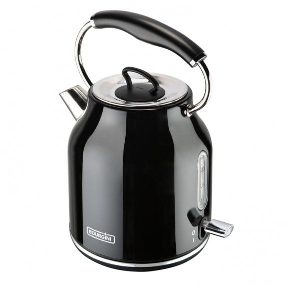 Hervidor De Agua Bourgini Nostalgic Water Kettle Deluxe Negro 1.78l