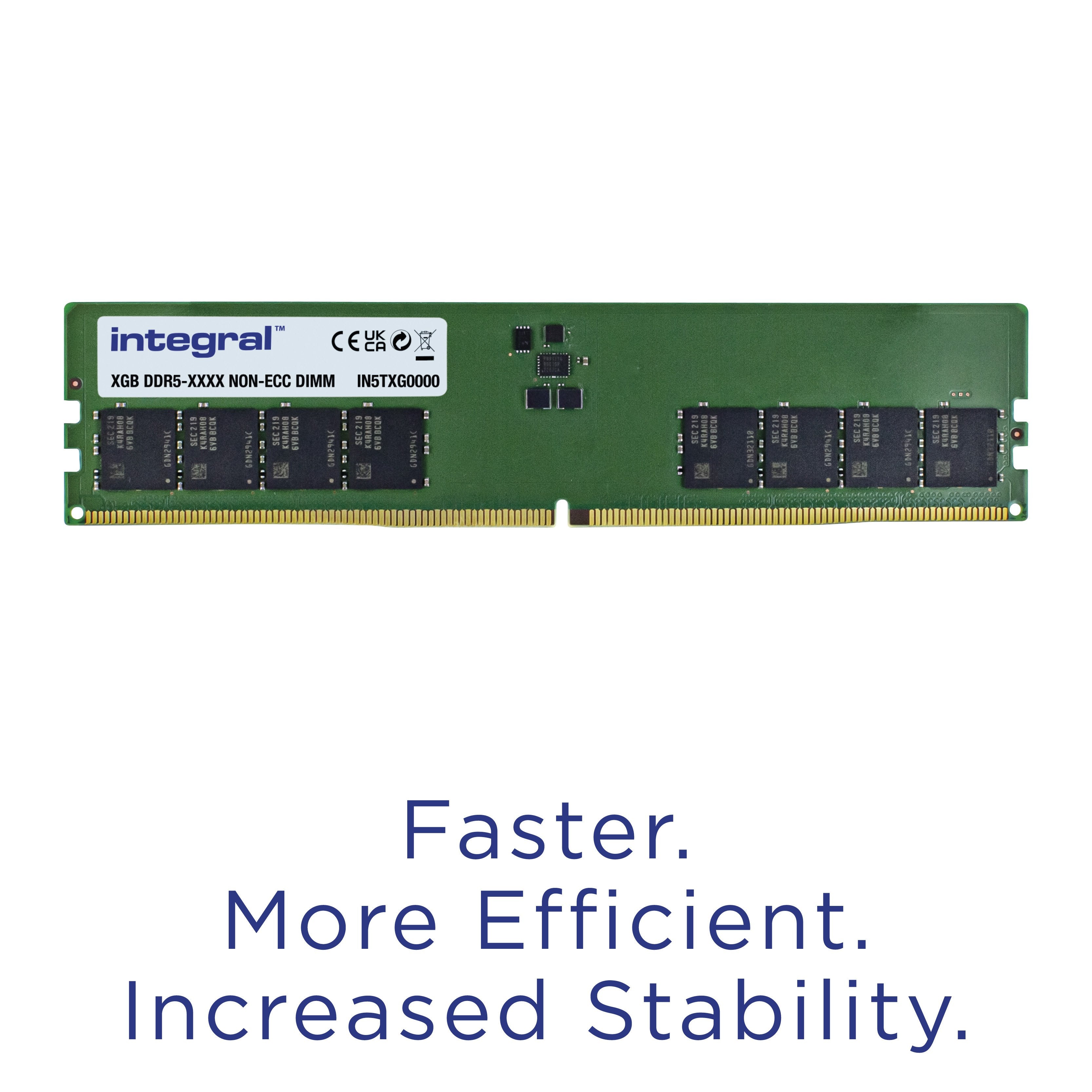 Memoria Integral Ddr5 32gb 1 X 32 Gb 5600mhz Unbuffered Non-Ecc 1.1v 2gx8 Cl46