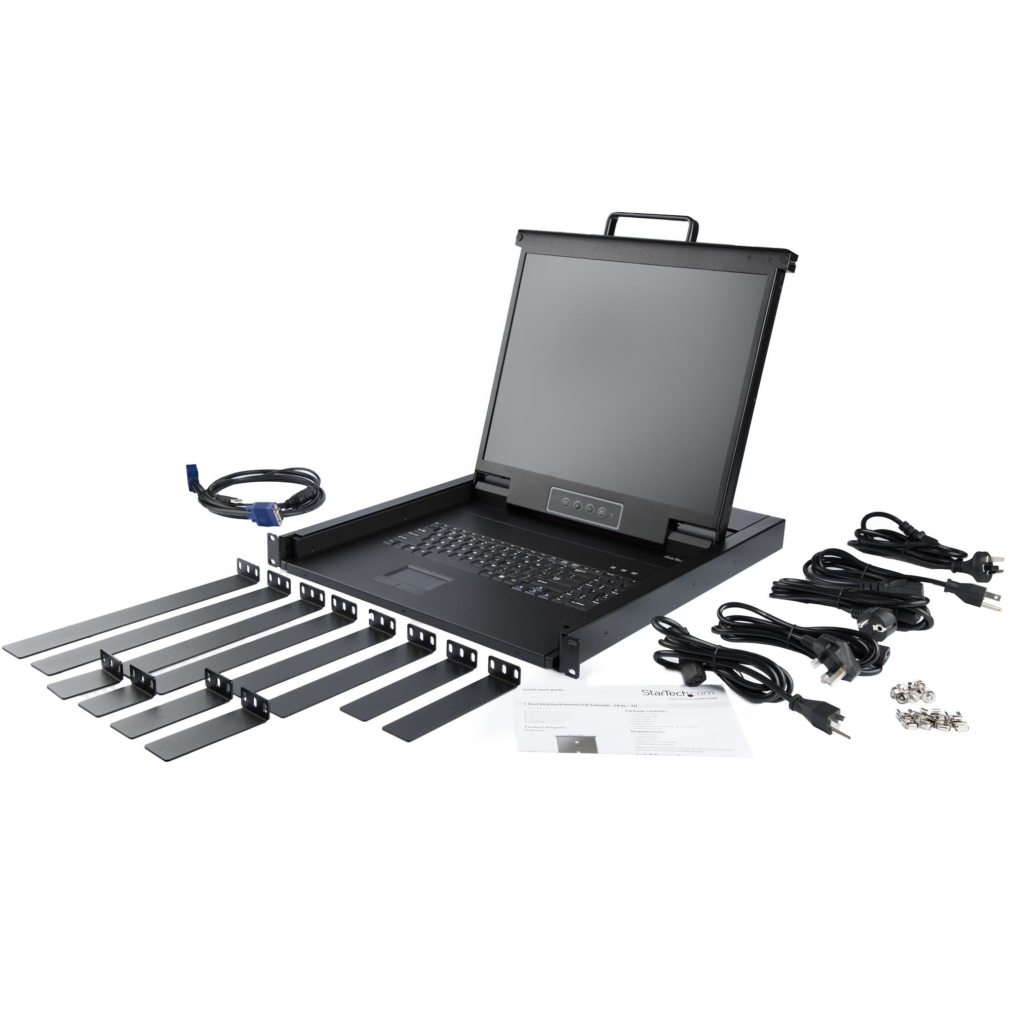 EAN 0065030872492 - StarTech.com RKCONS1901 consola de rack 48,3 cm (19") 1280 x 1024 Pixeles Acero Negro imagen 3