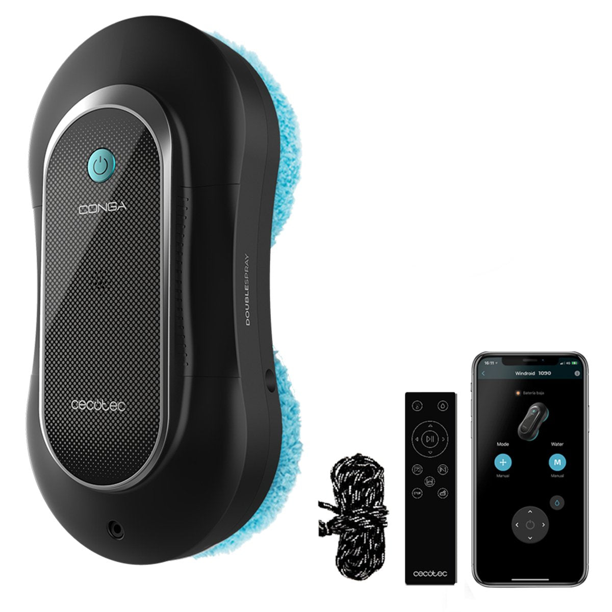 Cecotec Conga Windroid 1090 Double Spray Connected Window Cleaning Robot