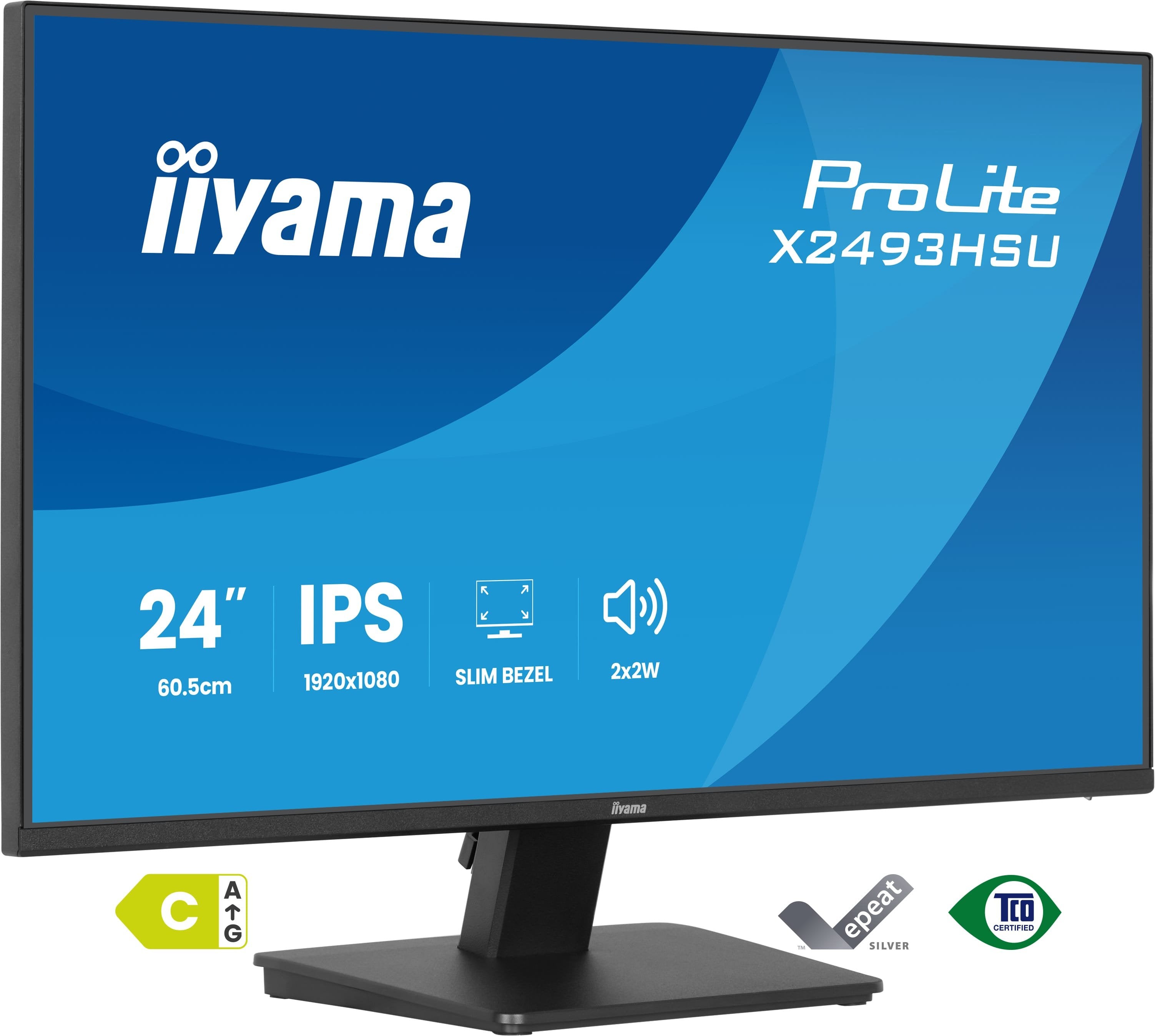 Iiyama 60.5cm 24" X2493hsu-B1 16:10 Hdmi+Dp+2xusb Ips