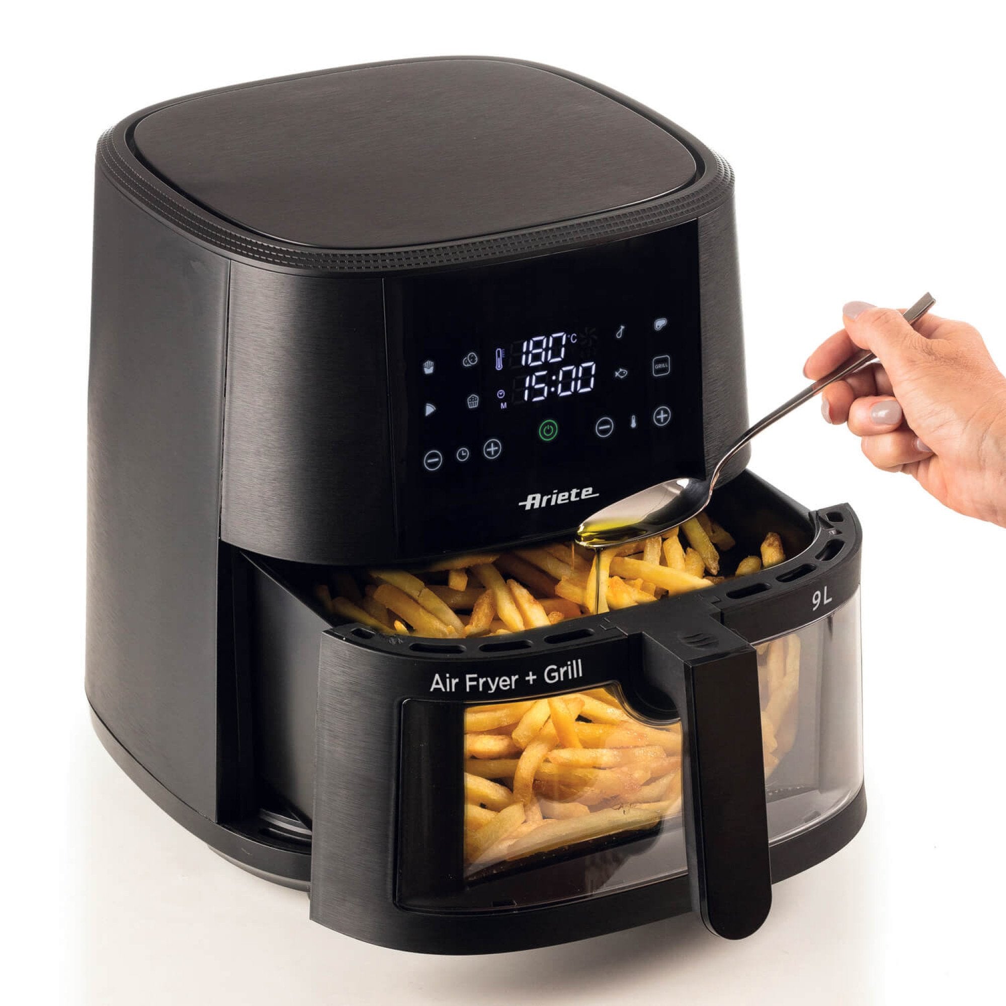 EAN 8003705122314 - Ariete 4630/00 Sencillo 9 L Independiente 1500 W Freidora de aire caliente Negro imagen 2