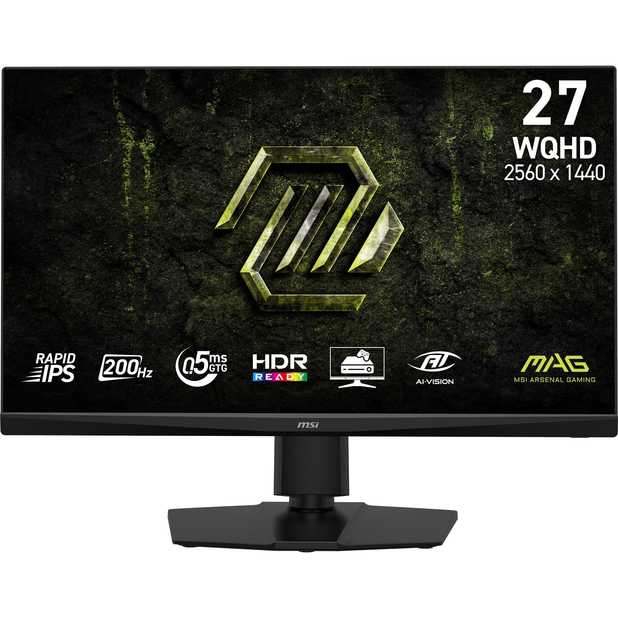 Monitor Msi (27") 2560 X 1440 Pixel Msi 9s6-3cf7ca-001 16:9 Wide Quad Hd Rapid Ips 0,5 Ms 200 Hz Displayport Hdmi Pivot Height Vesa