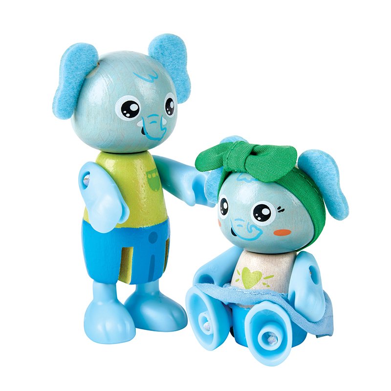 Figura De Juguete De La Familia De Elefantes Hape E3527