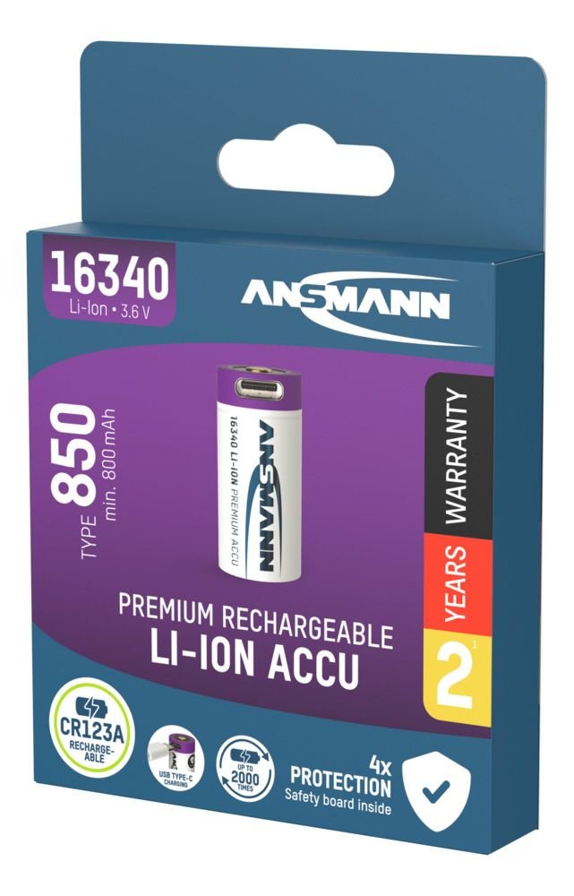 EAN 4013674161386 - Ansmann 1300-0015 pila doméstica Batería recargable 16340 Ión de litio imagen 8