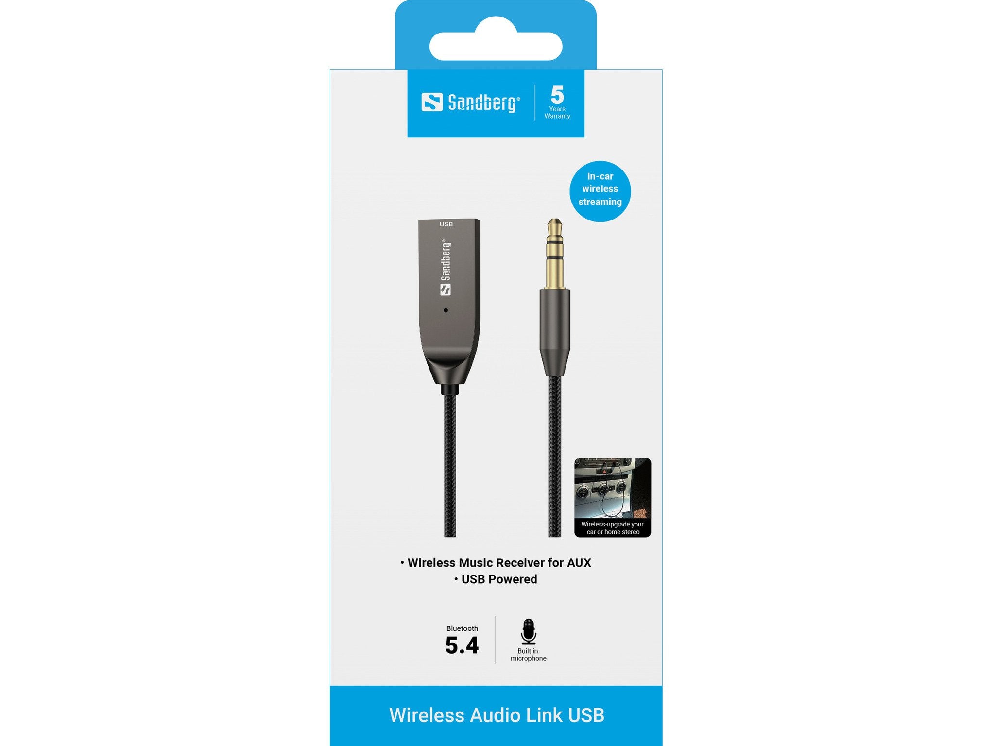 EAN 5705730450112 - Sandberg 450-11 receptor de audio bluetooth 10 m Negro imagen 4