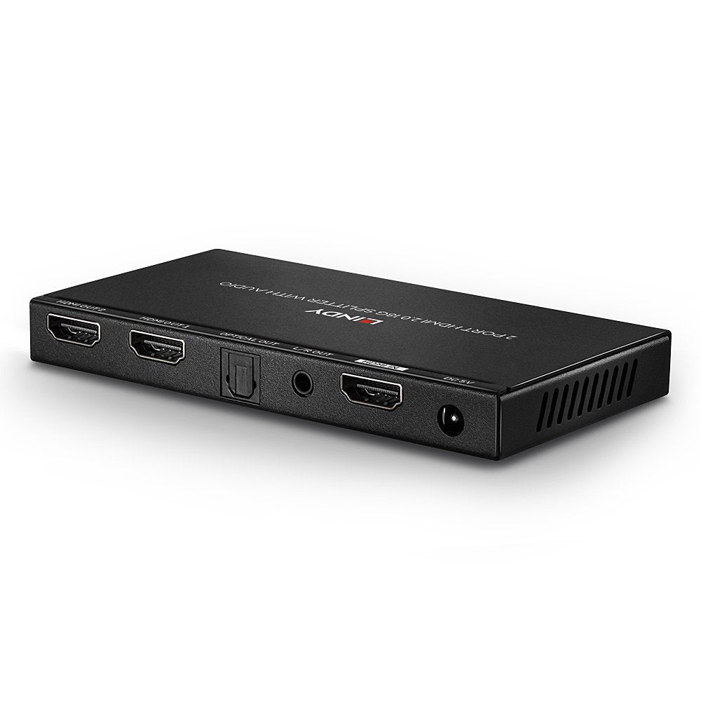 Lindy Divisor Hdmi 2.0 18g De 2 Puertos Con Audio