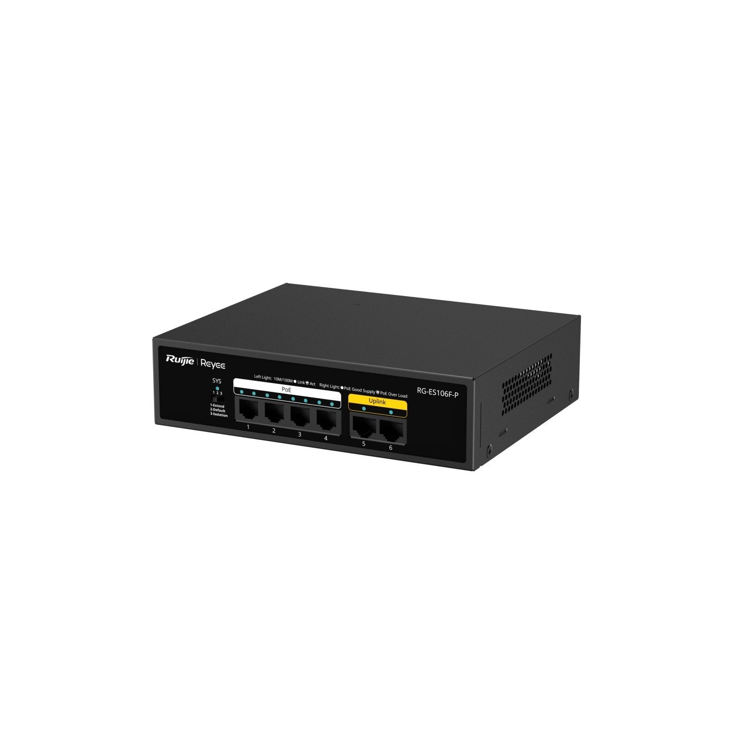 Switch Ruijie Unmanaged 8 Puertos Gigabit Poe 1 Sfp Black