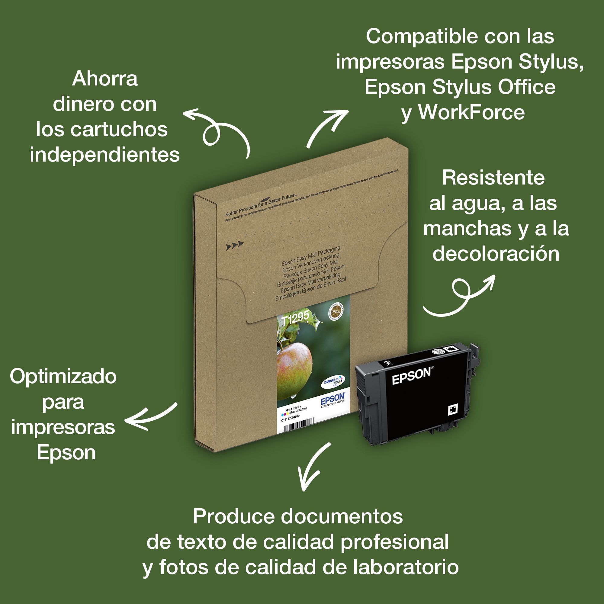 EAN 8715946638836 - Epson Apple T129 cartucho de tinta 1 pieza(s) Original Negro, Cian, Magenta, Amarillo imagen 6