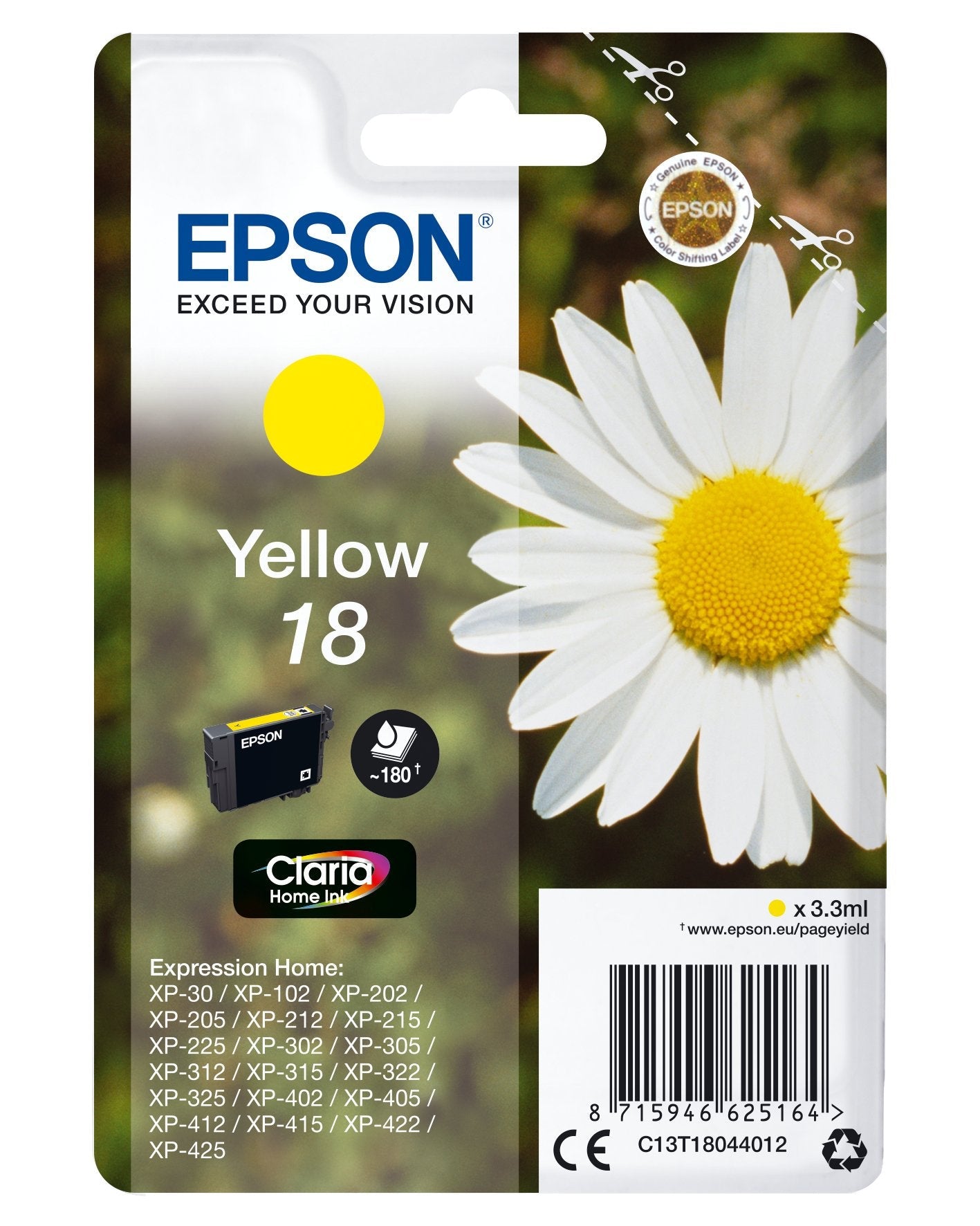 Tinta Original Epson 18 3.3 Ml Amarillo BlaSter