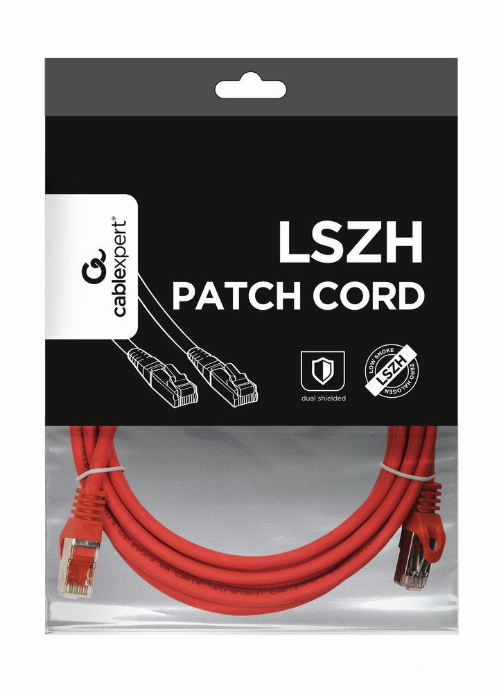 Gembird Cable De Red Rj45, Cat. 6a,Ftp, Lszh, 3m, Rojo
