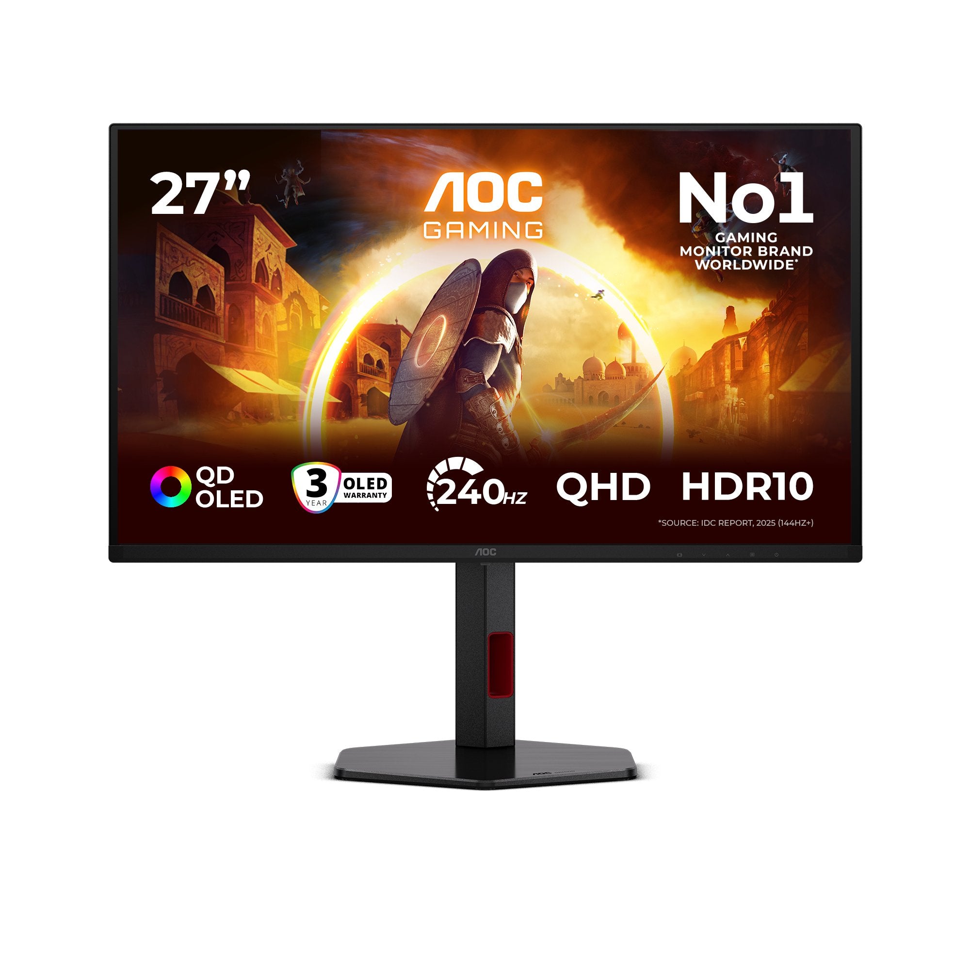 EAN 4038986183130 - AOC G4 Q27G4ZDRAD pantalla para PC 67,3 cm (26.5") 2560 x 1440 Pixeles Negro, Rojo imagen 1