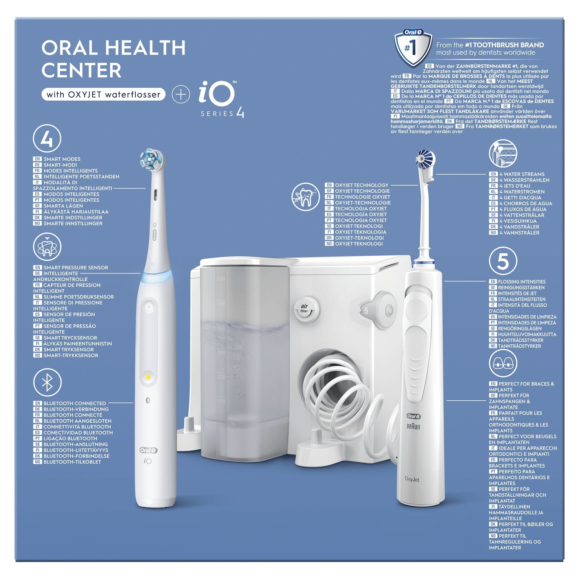 EAN 8006540841068 - Oral-B iO4 & OxyJet Adulto Cepillo dental oscilante Blanco imagen 3