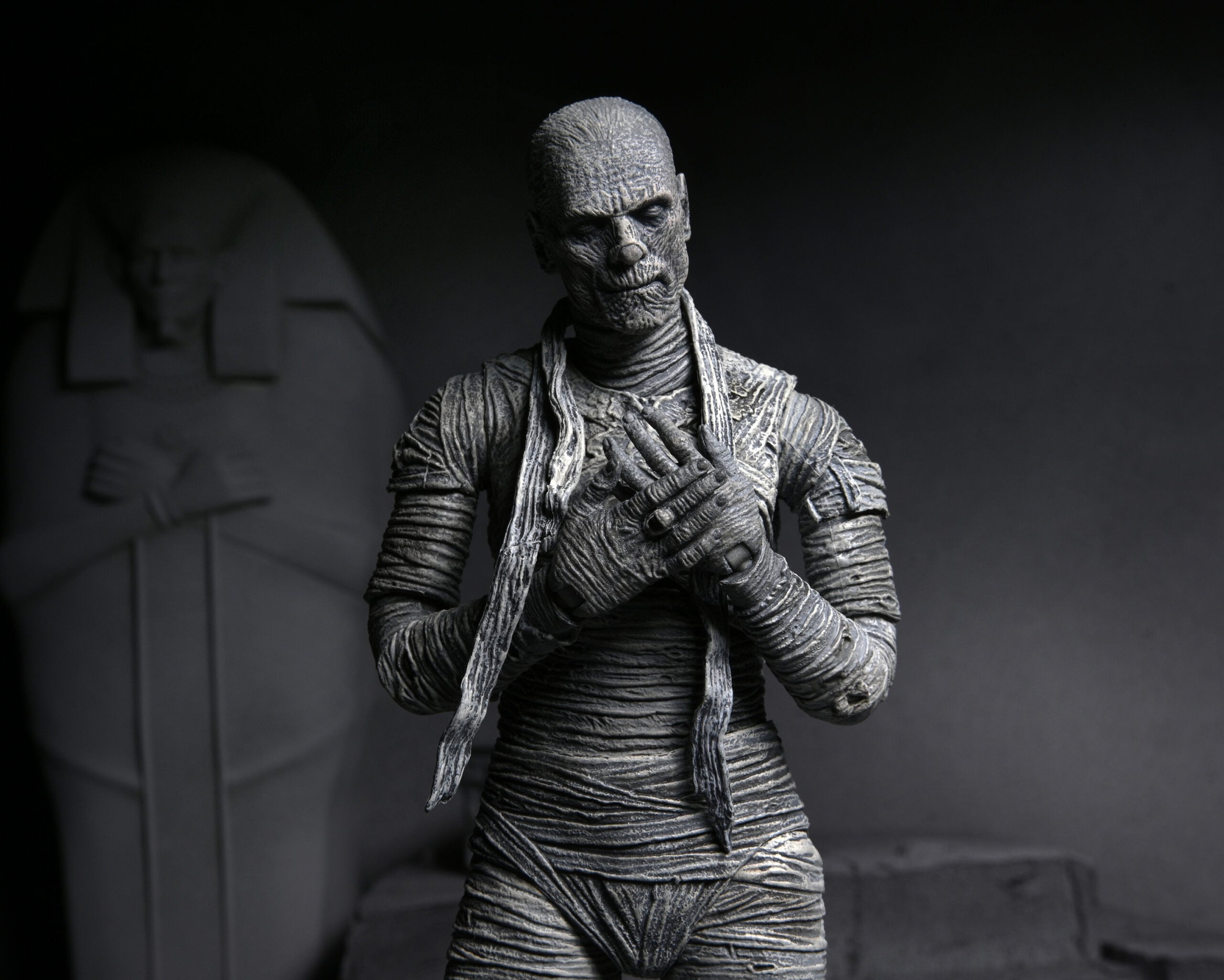 EAN 0634482048122 - NECA Ultimate Mummy (Black & White) imagen 2