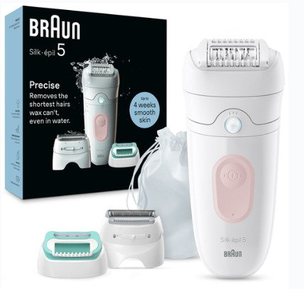 EAN 7500435225038 - Braun Silk-épil 5 5-050 28 pinzas Rosa, Blanco imagen 2