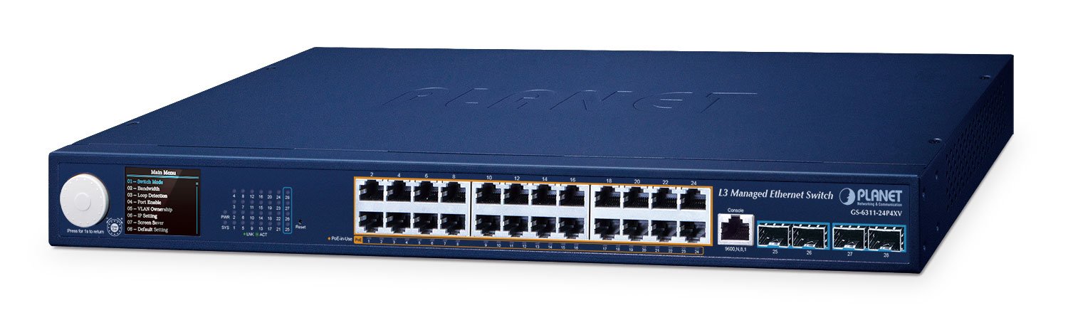 EAN 4711605287531 - PLANET Layer 3 24-Port 10/100/1000T Gestionado L3 Gigabit Ethernet (10/100/1000) Energía sobre Ethernet ( imagen 1