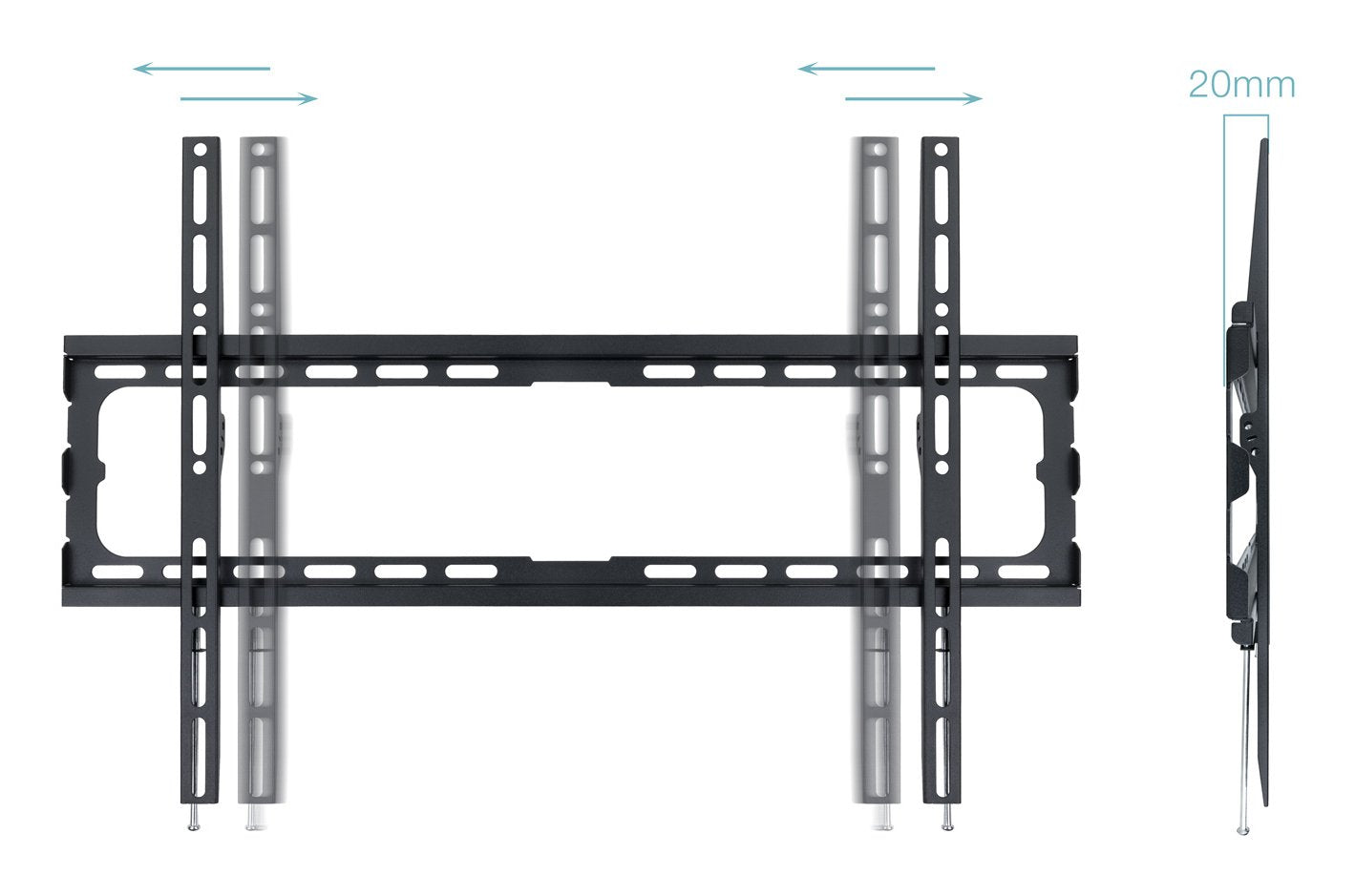 EAN 8433281011960 - TooQ LP1080F-B soporte para TV 2,03 m (80") Negro imagen 3