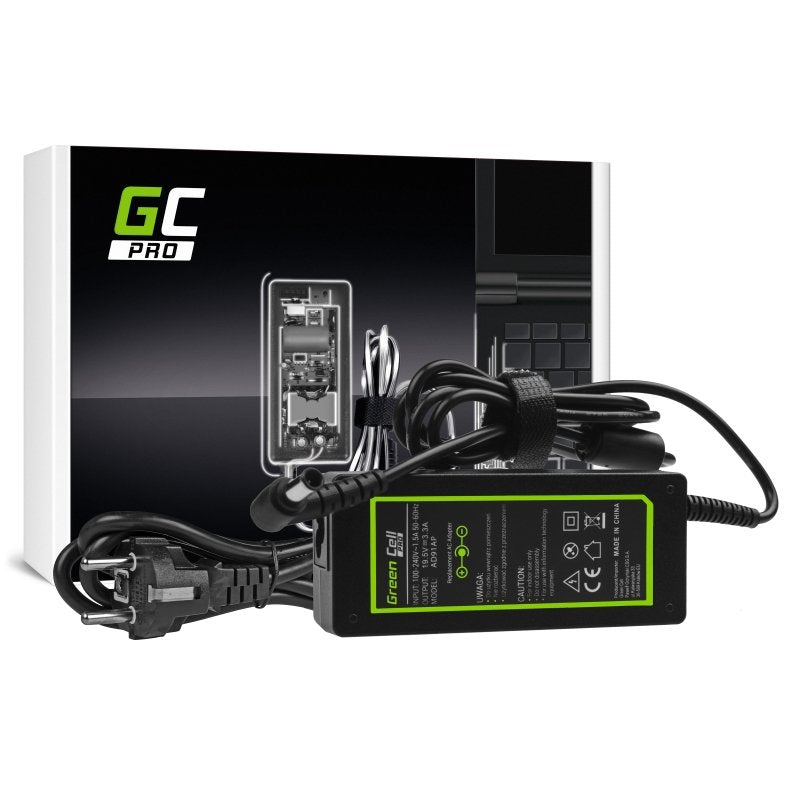Cargador Green Cell Pro Para Sony Vaio Svf14 Svf15 Svf152a29m Svf1521c6ew Svf15aa1qm 19.5v 3.34a 65w