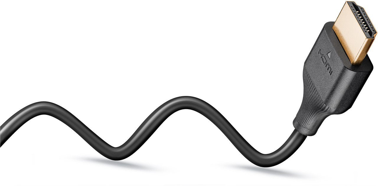 Goobay Slim High-Speed-Hdmi-Cable Mit Ethernet, 8k @ 60hz (Negro, 1 Meter) 75298