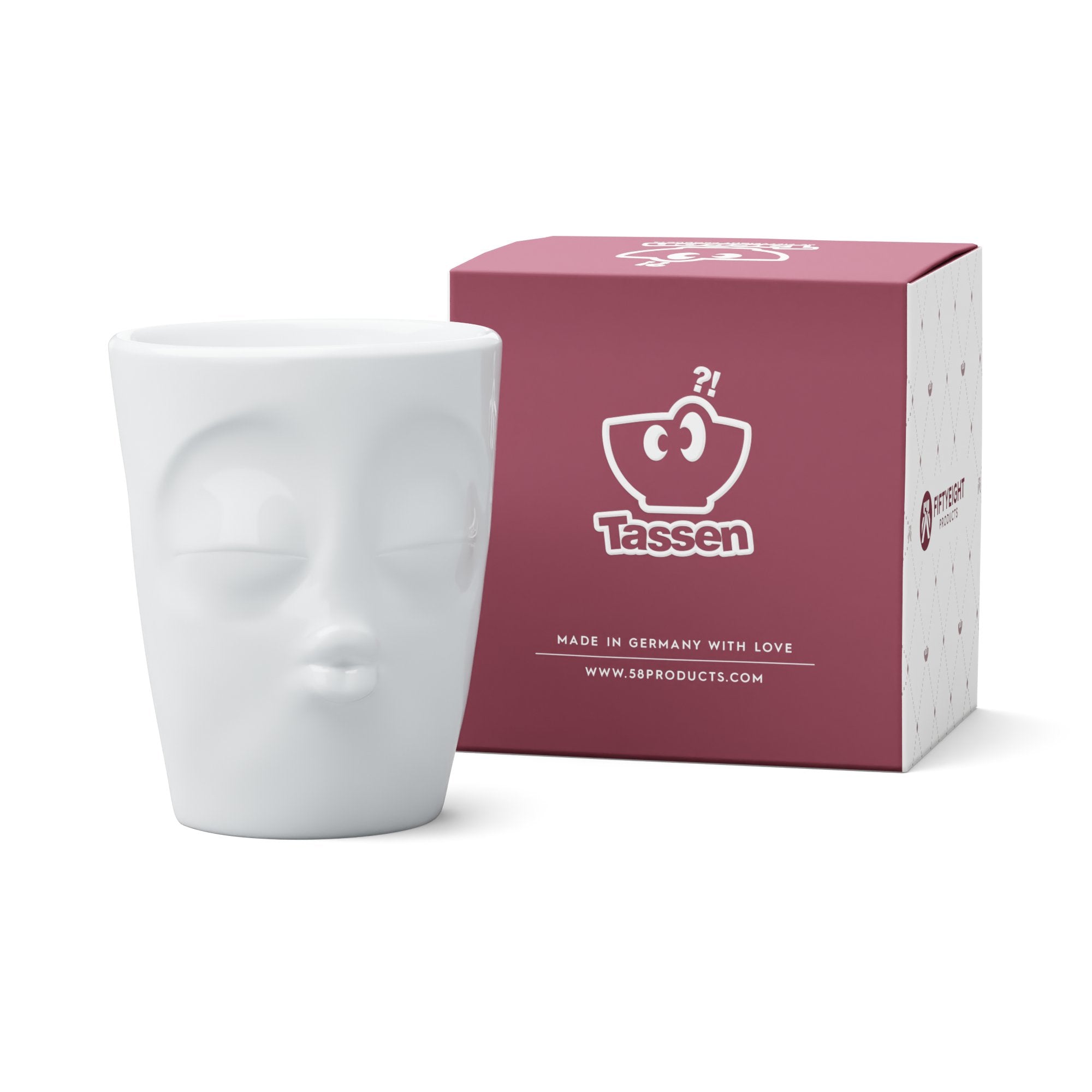 Fiftyeight Henkelbecher 350ml - Küssend Blanco
