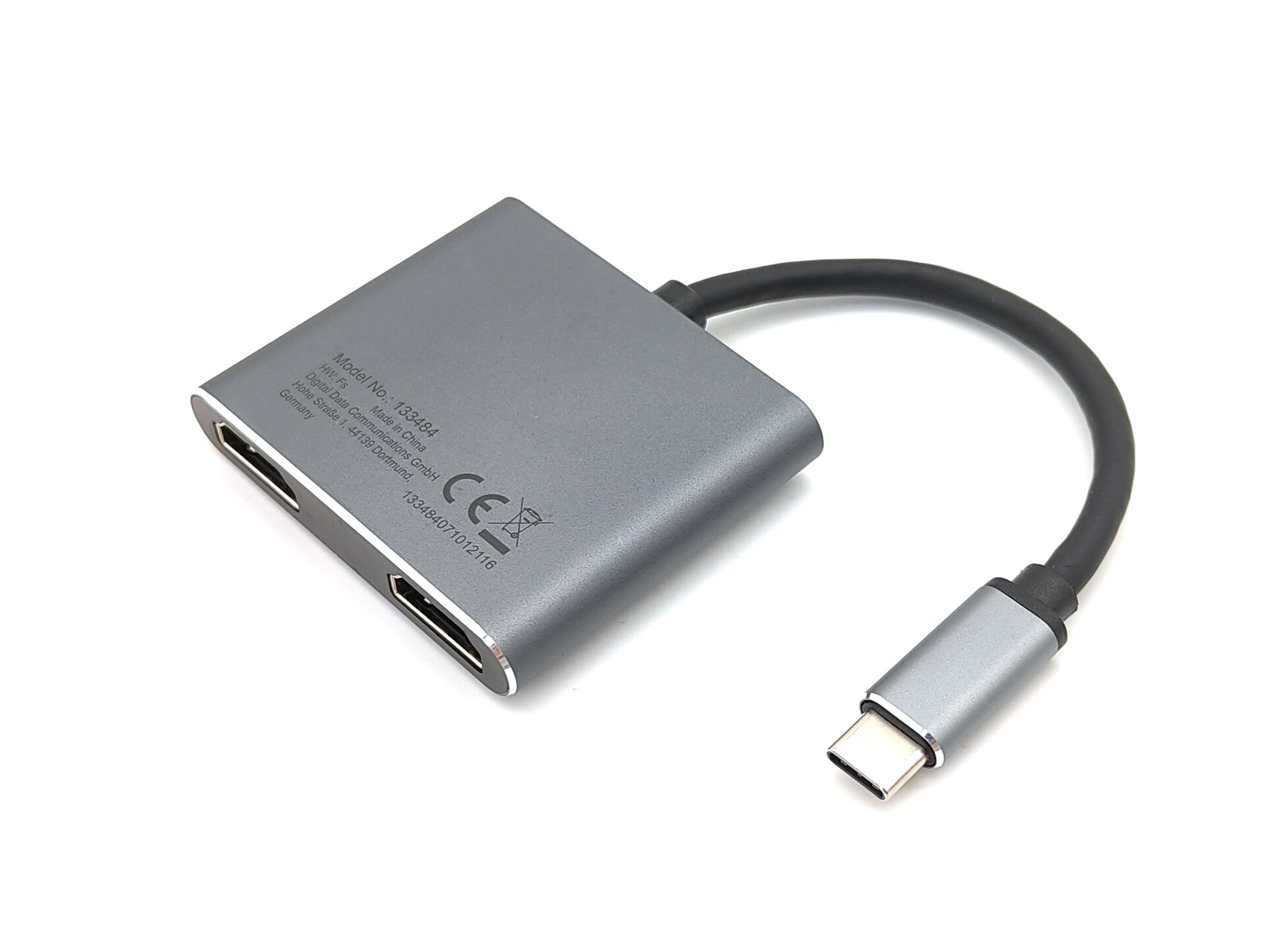 Equip Adaptador Usb-C -> 2xhdmi, Usb-A3.0, Pd 4k30hz 0.15m Si