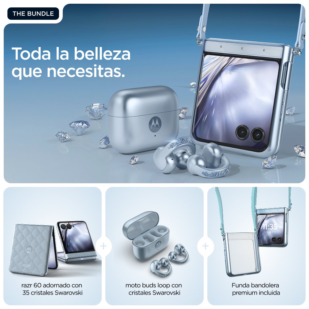 Motorola Razr60 + Buds Loop Bundle Swarovski Edtition