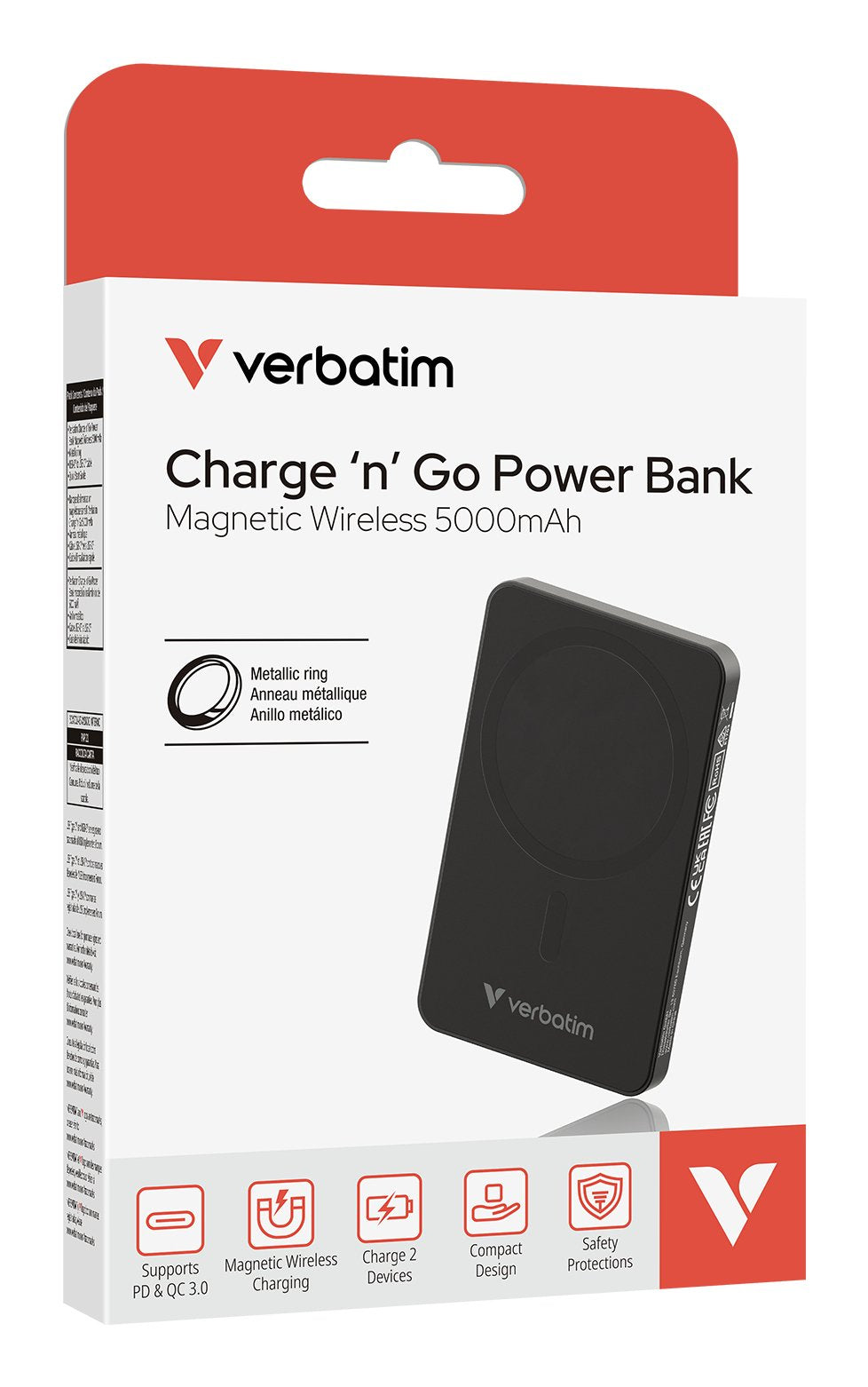 Verbatim Essential Power Bank Magn.Wirel. 5000mah Schw. 32225