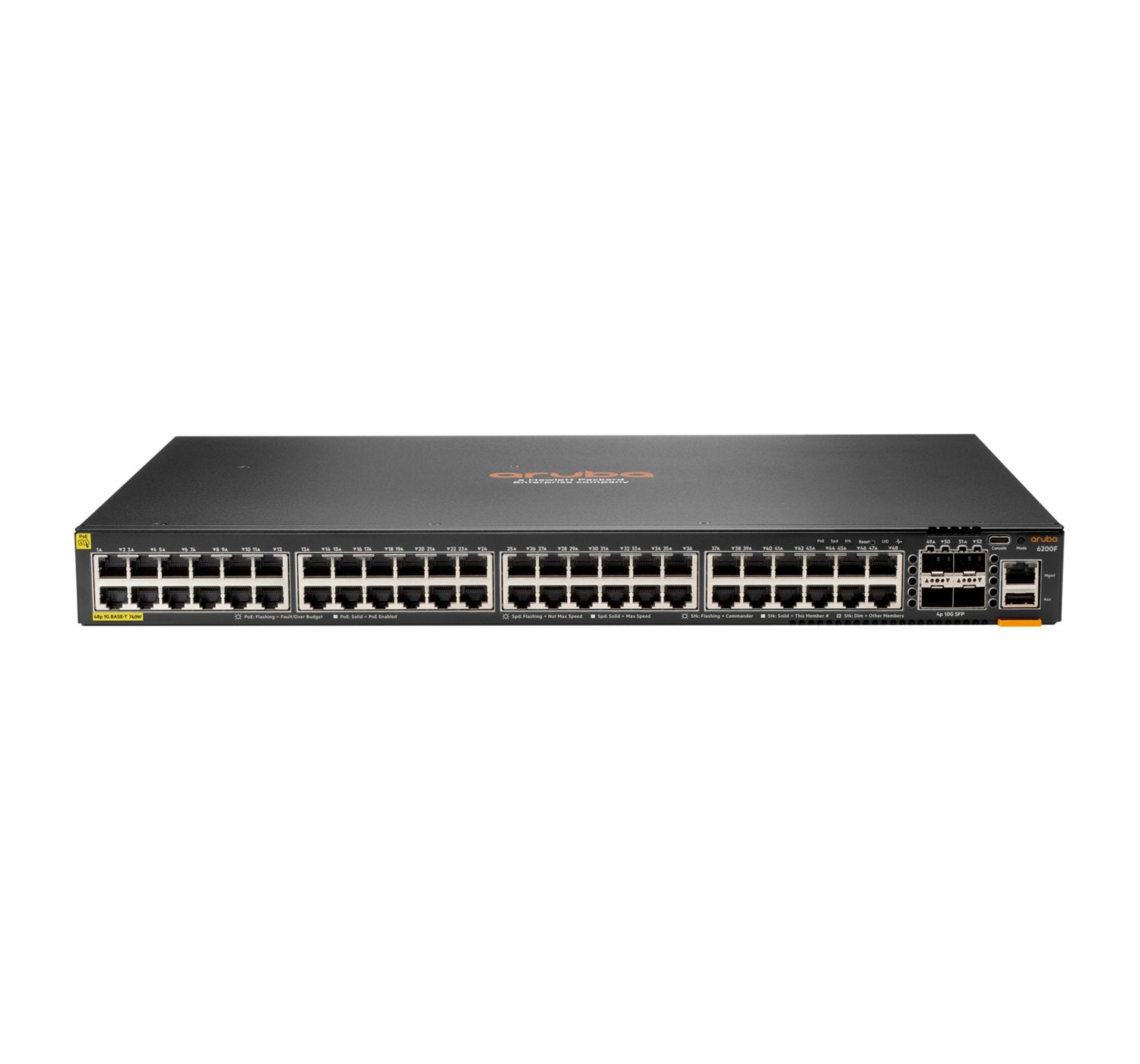 EAN 190017408996 - HPE Aruba Networking Aruba 6200F 48G Class4 PoE 4SFP+ 370W Gestionado L3 Gigabit Ethernet (10/100/1000) En imagen 1