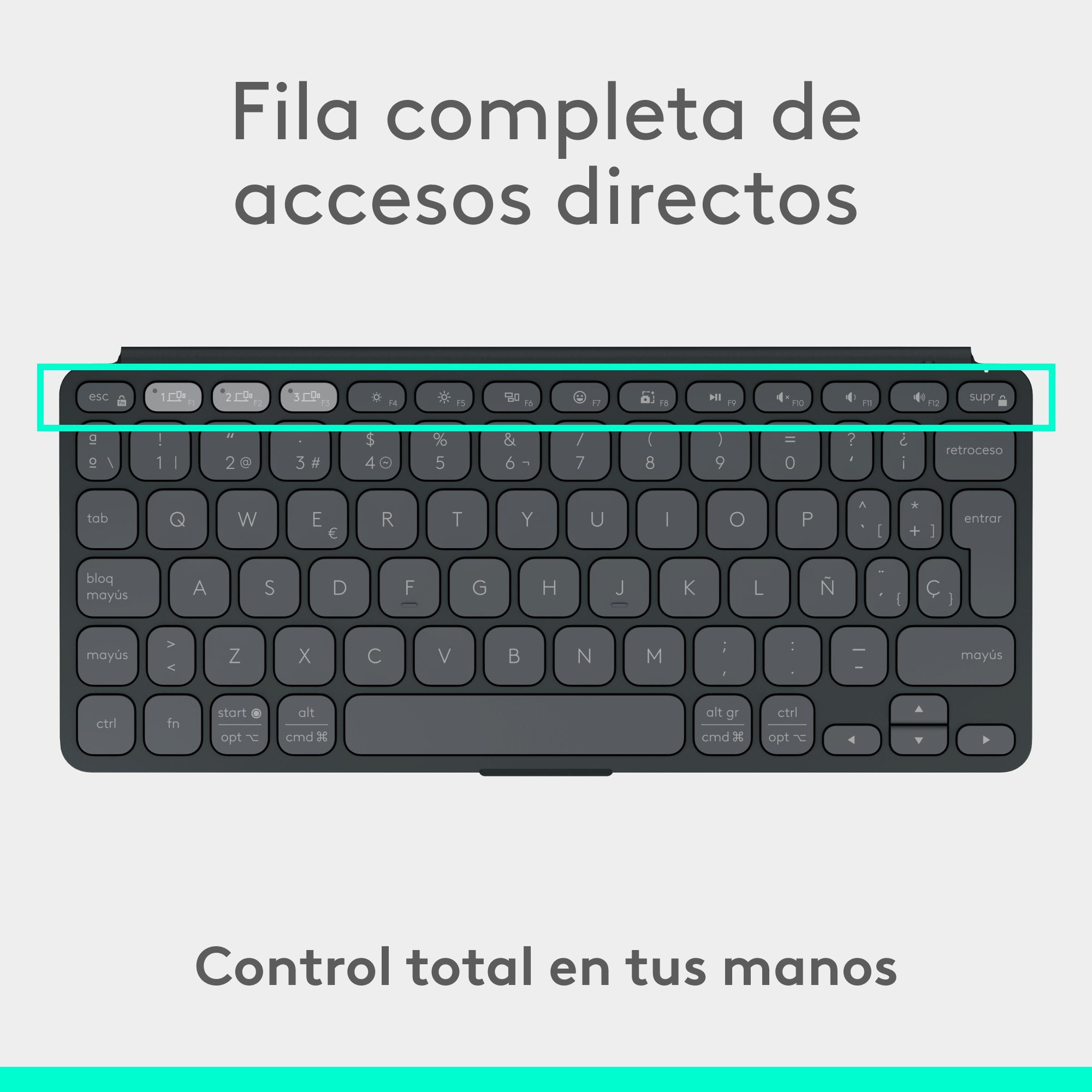 EAN 5099206125773 - Logitech 920-012973 teclado para móvil QWERTY Español Bluetooth Grafito imagen 9
