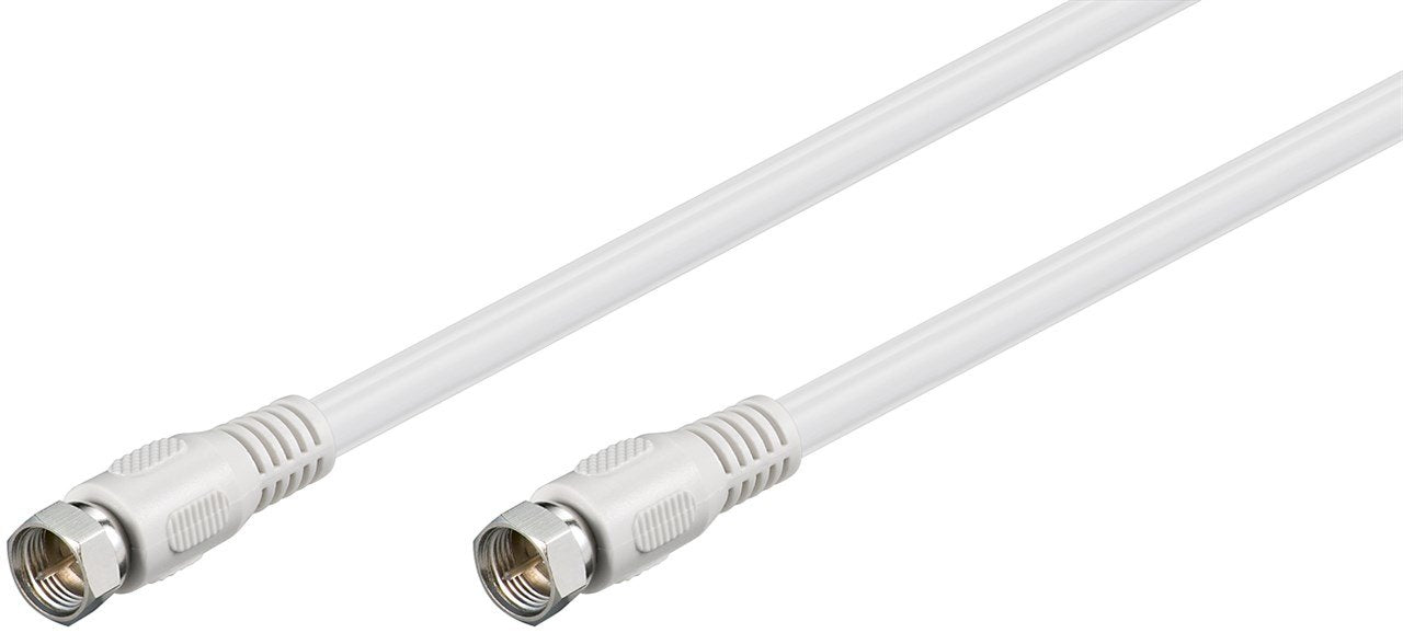 Cable De Conexion Sat Blanco, 0.5 M - F Macho <=> F Macho