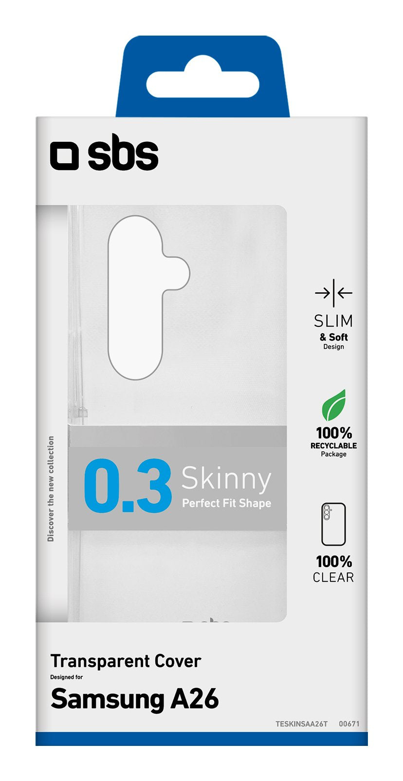 EAN 8018417500671 - SBS TESKINSAA26T funda para teléfono móvil 16,8 cm (6.6") Transparente imagen 2