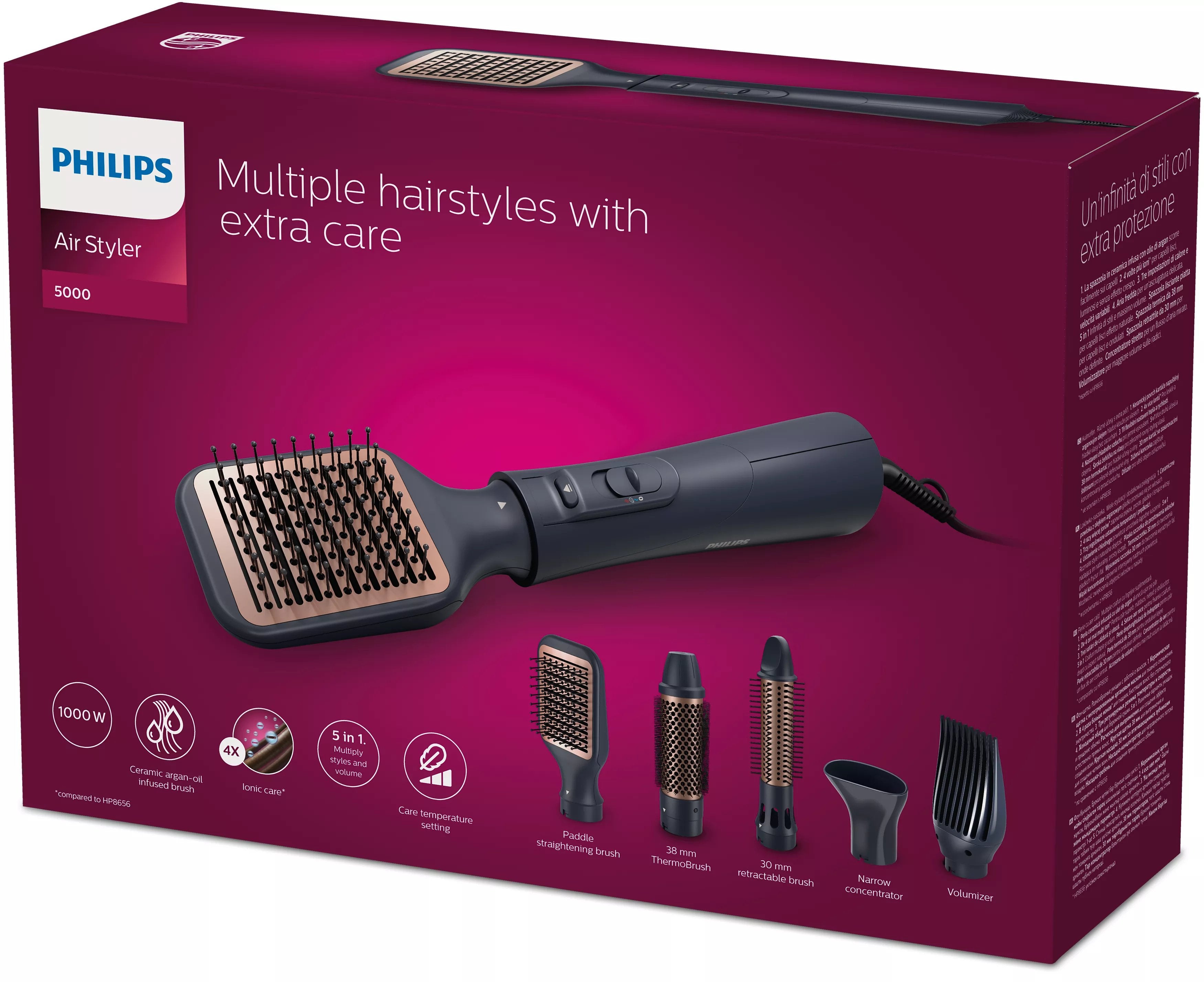 EAN 8720689002813 - Philips 5000 series BHA530/00 Utensilio de peinado Kit de peluquería Caliente Negro 1000 W 2 m imagen 2