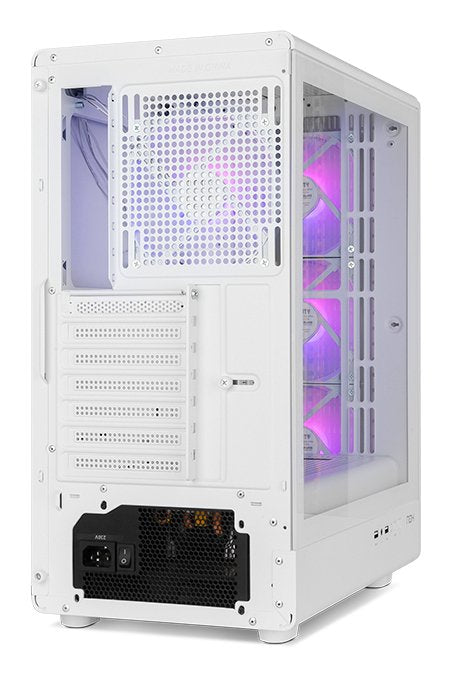 Caja Nox Semitorre Mesh Infinity Iota Argb Blanca Usb 3.0