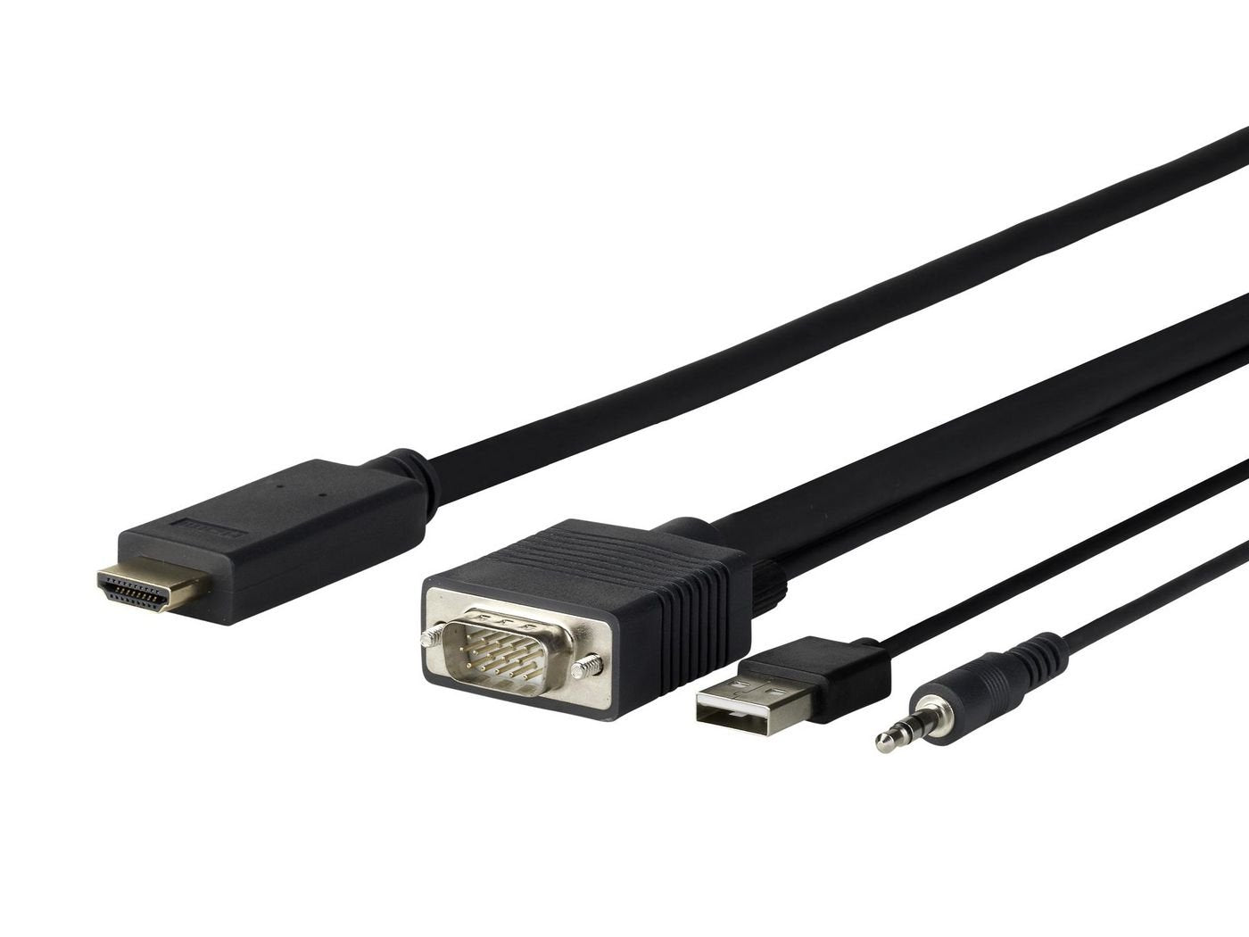 EAN 5712505592786 - Vivolink PROVGAHDMI3 adaptador de cable de vídeo 3 m HDMI VGA (D-Sub) + 3.5mm + USB Type-A Negro imagen 1