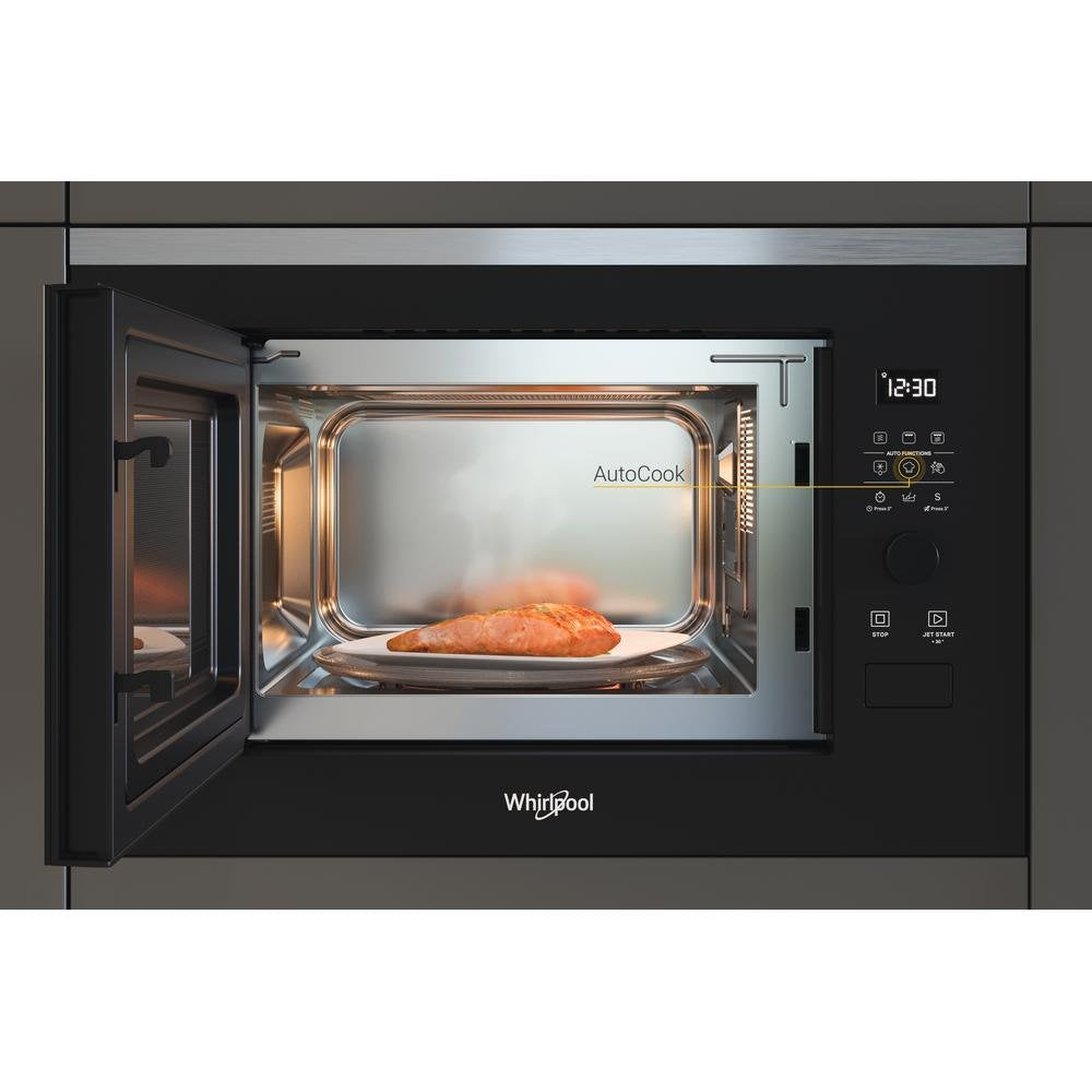Microondas Integrable Whirlpool Wmf250g Capacidad 25 L Con Grill Color Negro