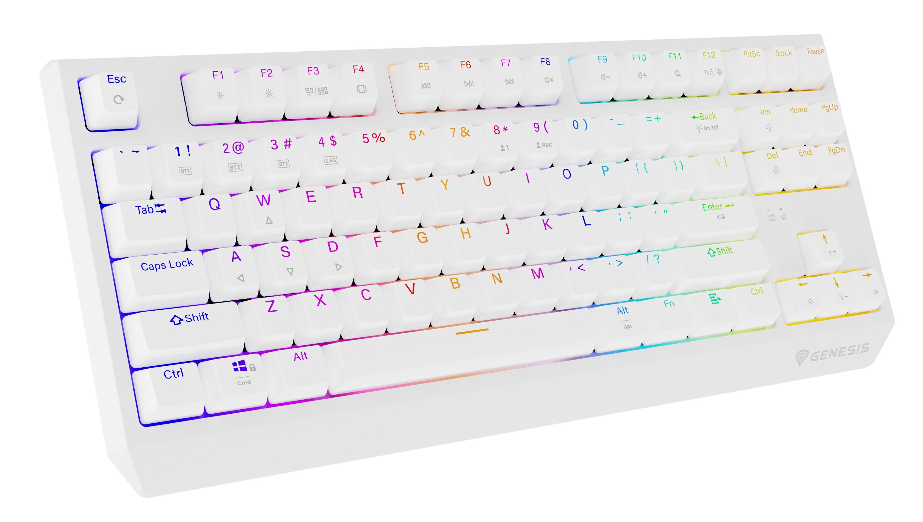 EAN 5901969444469 - GENESIS Thor 230 TKL teclado Juego USB + RF Wireless + Bluetooth QWERTY Inglés de EE. UU. Blanco imagen 16