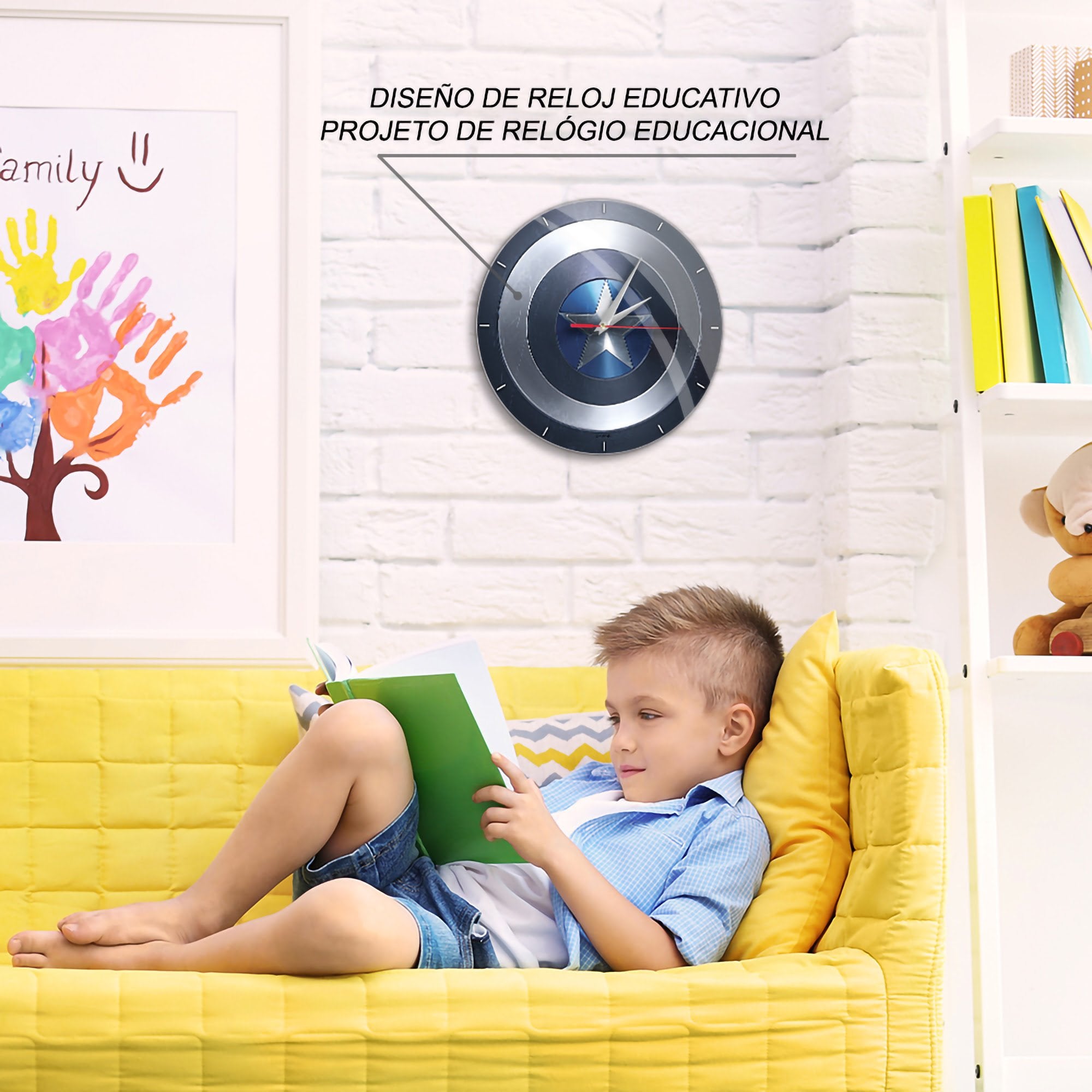 EAN 5903537968452 - ERT Group LCMWCCAPAM022 reloj de mesa o pared Reloj de pared mecánico Círculo Multicolor imagen 6