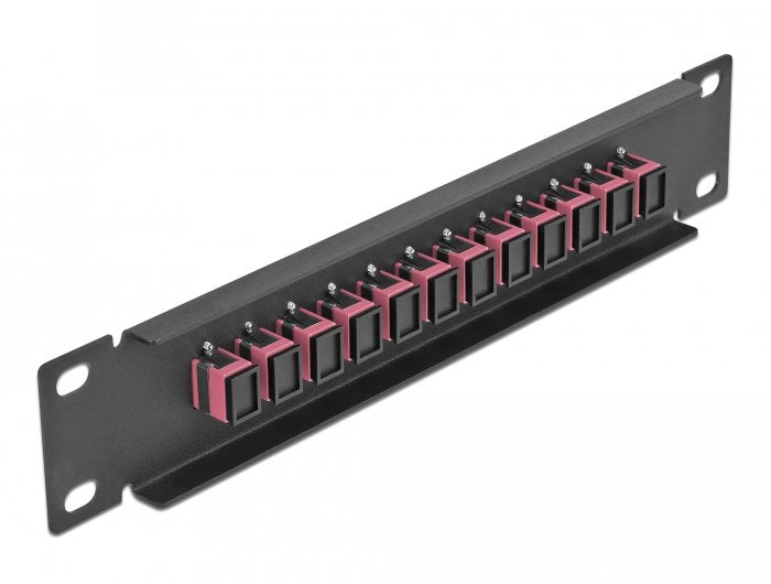 Delock 10 Lwl Patchpanel 12 Port Sc Simplex Violett 1 He Schwarz