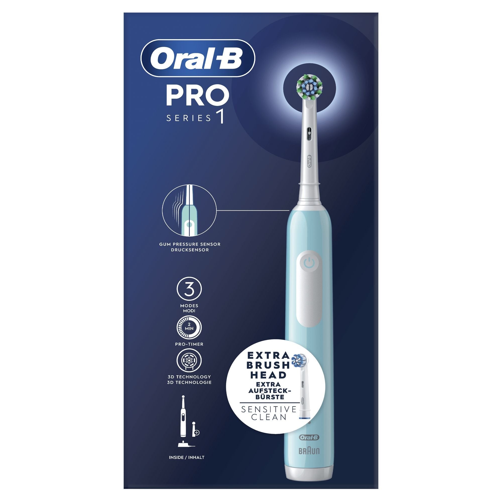 EAN 8006540771914 - Oral-B Pro Series 1 Adulto Cepillo de dientes oscilante Azul, Blanco imagen 1