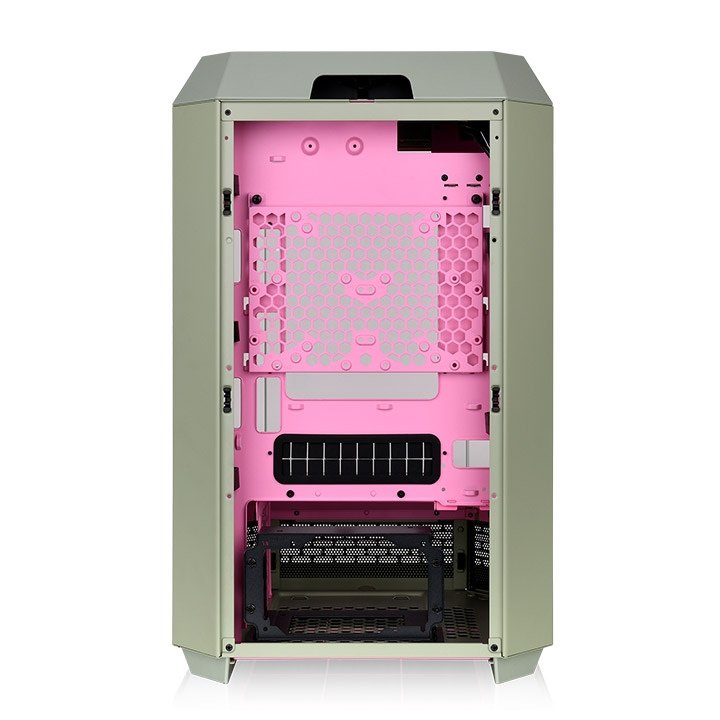 Caja Pc Thermaltake The Tower 300 Verde Claro/Rosa, Vidrio Templado Ca-1y4-00sjwn-00