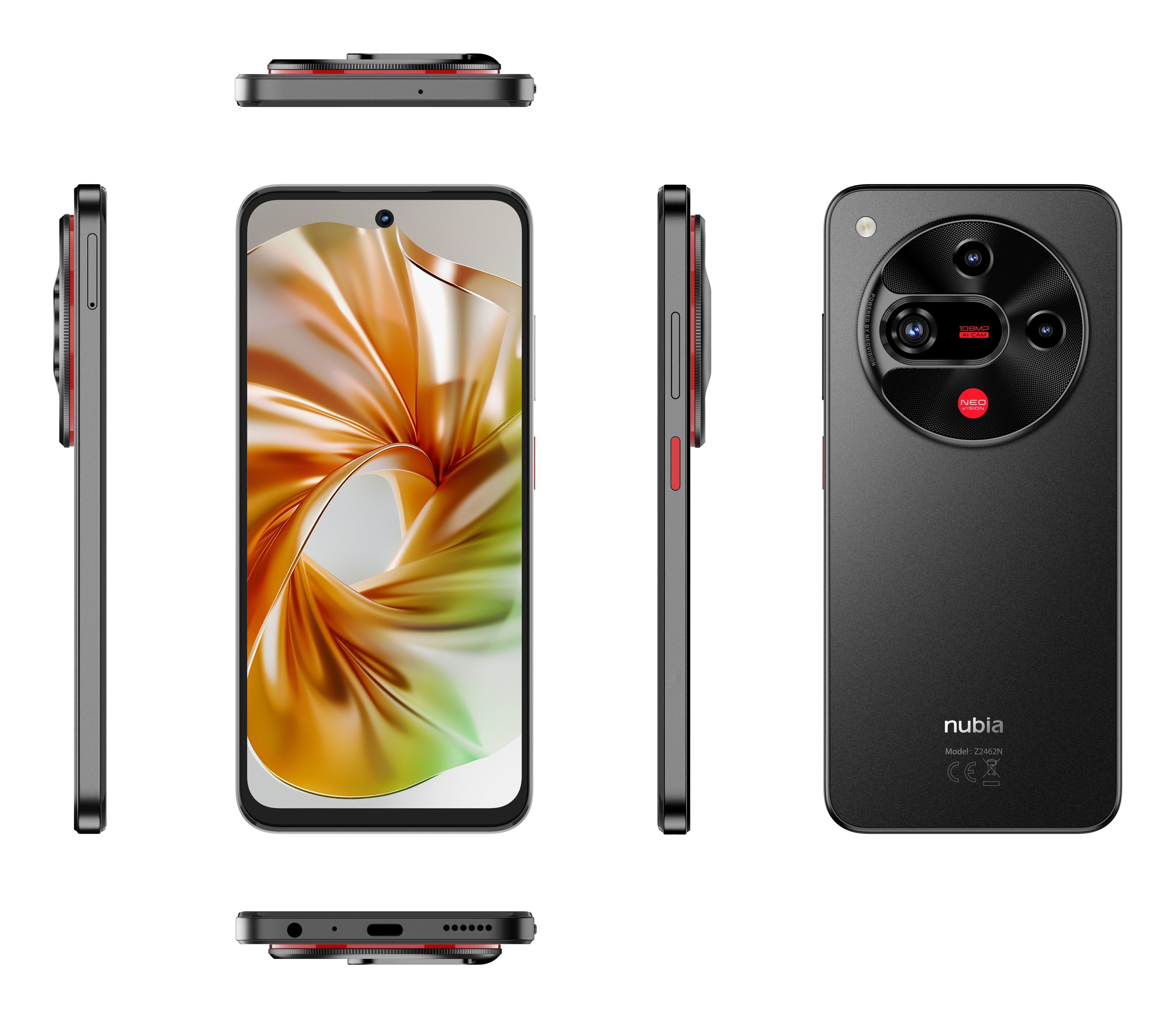Zte Nubia Focus 2 8+256gb 6.7" 5g Galactic Black Ita