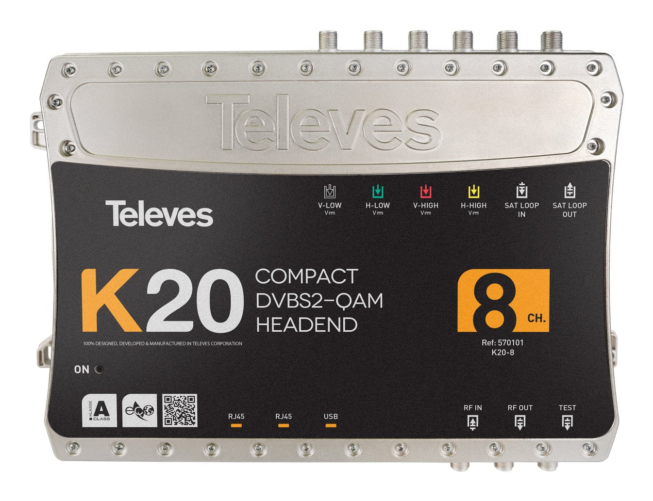 Televes K20-8 Kompaktkopfstelle 8transponder Dvb-S2 In Qam