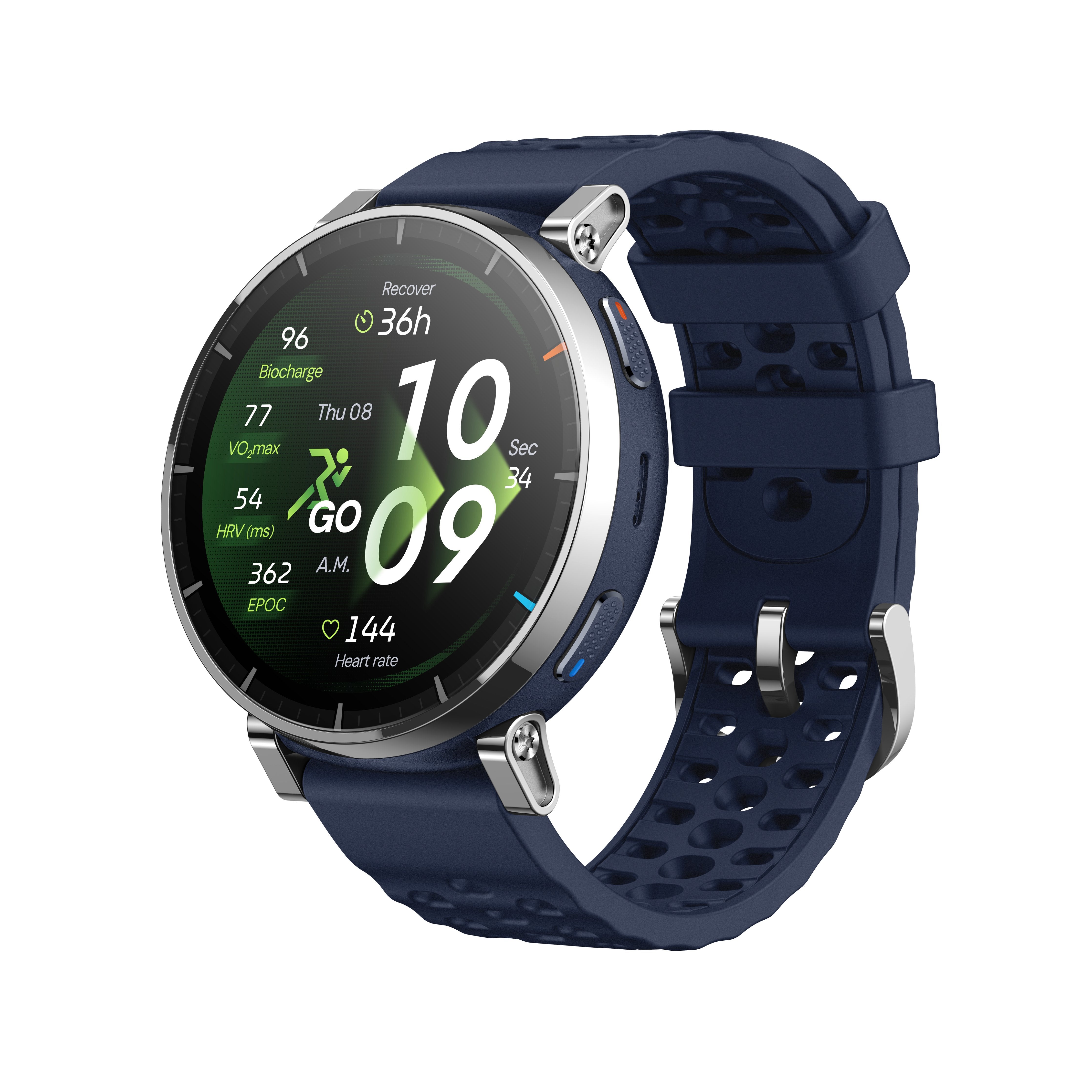 Smartwatch Amazfit Active 3 Premium Dark Azul Hyrox-Modus
