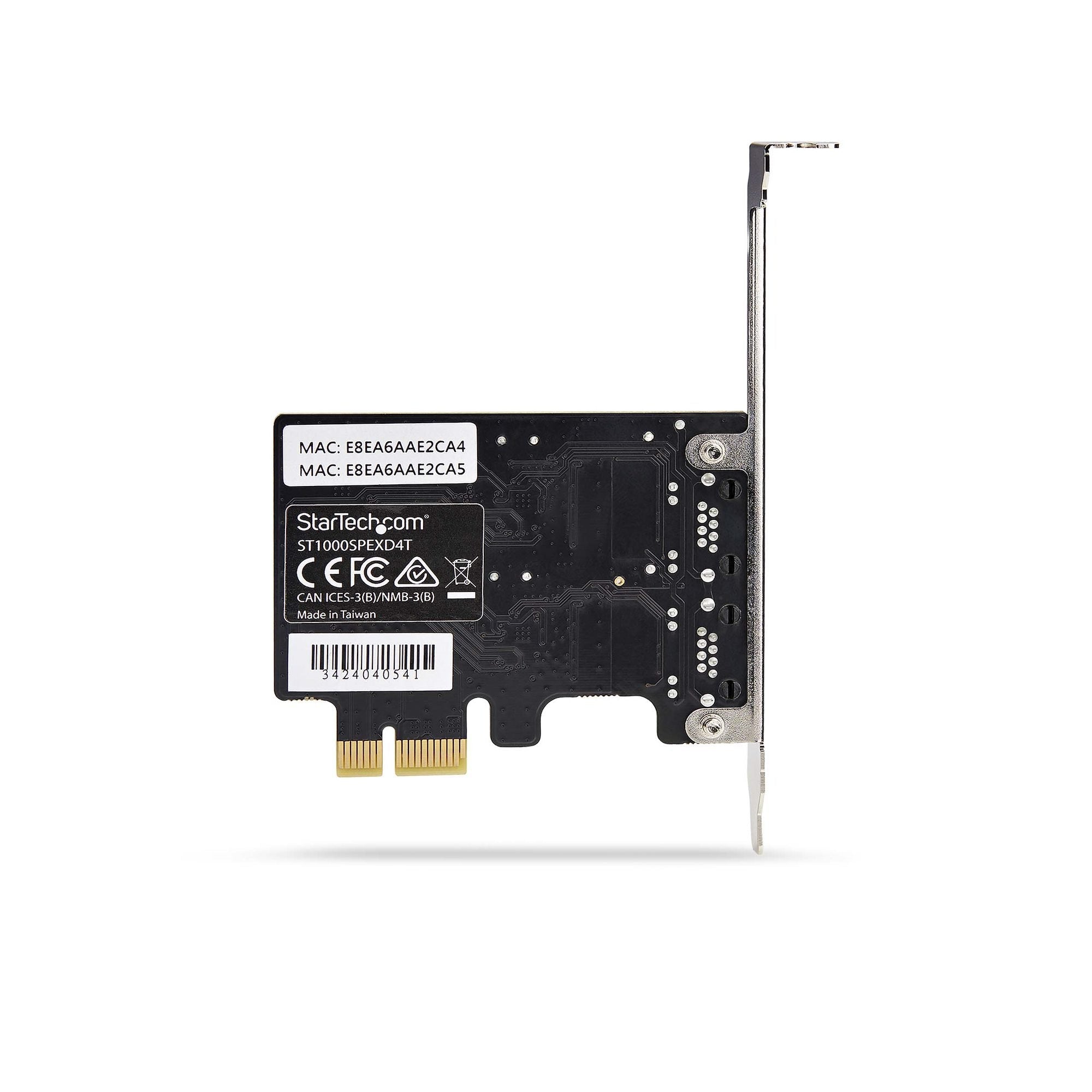 Startech.Com 2-Port Gigabit Pcie Network Adaptador Card, Taa Compliant - Netzwerkadaptador - Pcie - Gigabit Ethernet X 2 - T