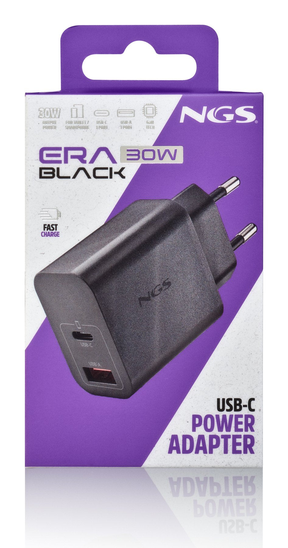 EAN 8435430626155 - NGS ERA 30W BLACK Universal Negro Corriente alterna Carga rápida Interior imagen 3