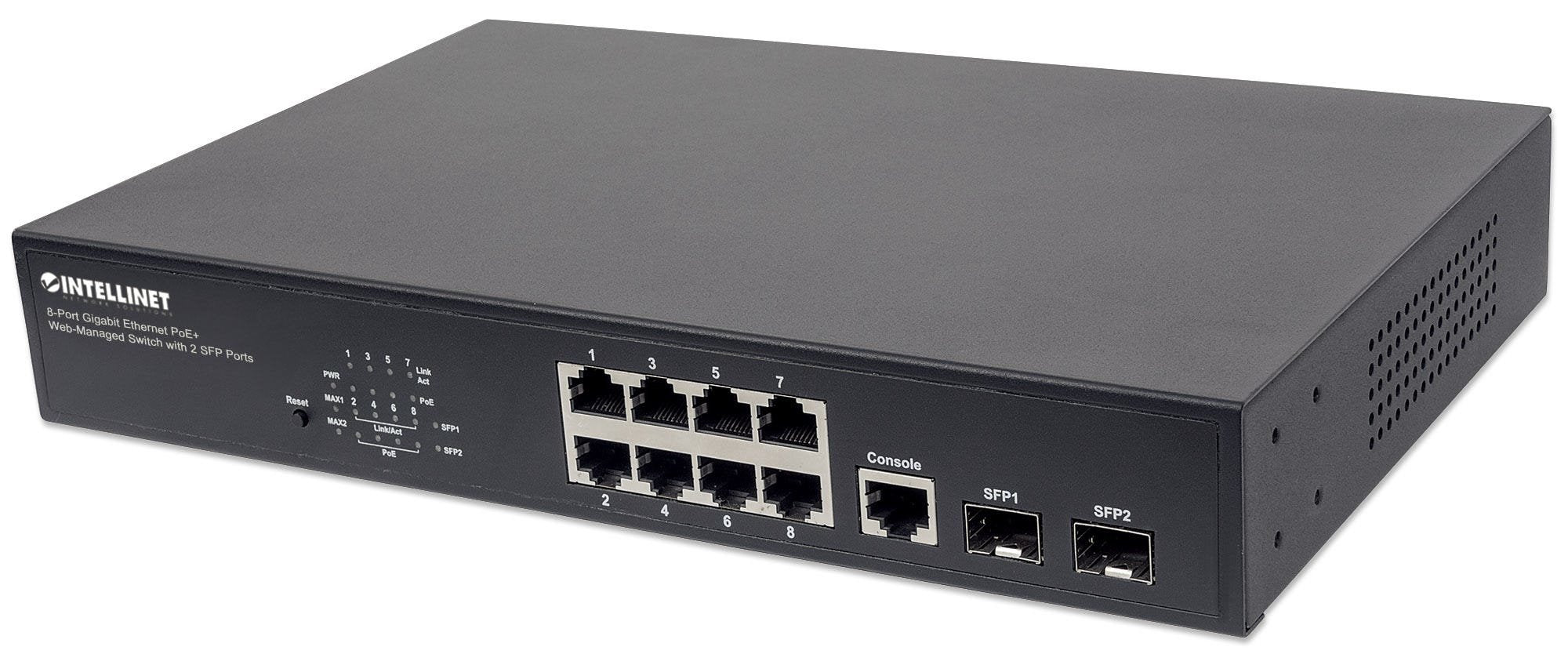 EAN 0766623561167 - Intellinet 561167 switch Gestionado Gigabit Ethernet (10/100/1000) Energía sobre Ethernet (PoE) Negro imagen 1