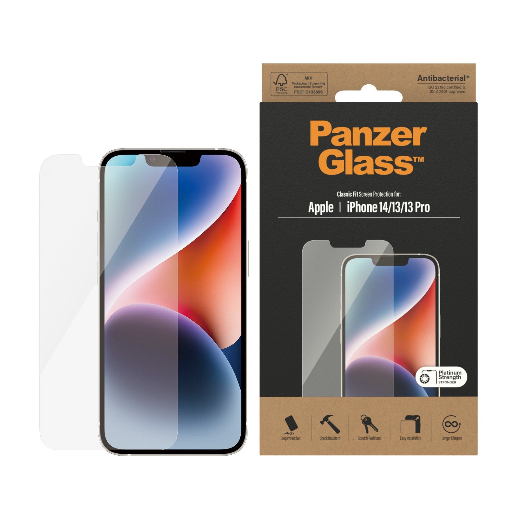 EAN 5711724027673 - PanzerGlass ® Screen Protector iPhone 14 | 13 | 13 Pro | 16e | Classic Fit Protector de pantalla Apple 1 imagen 2