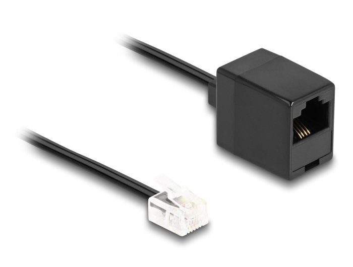 Delock Cable Telefono Rj11 Macho A Rj45 Hembra Negro 1 M
