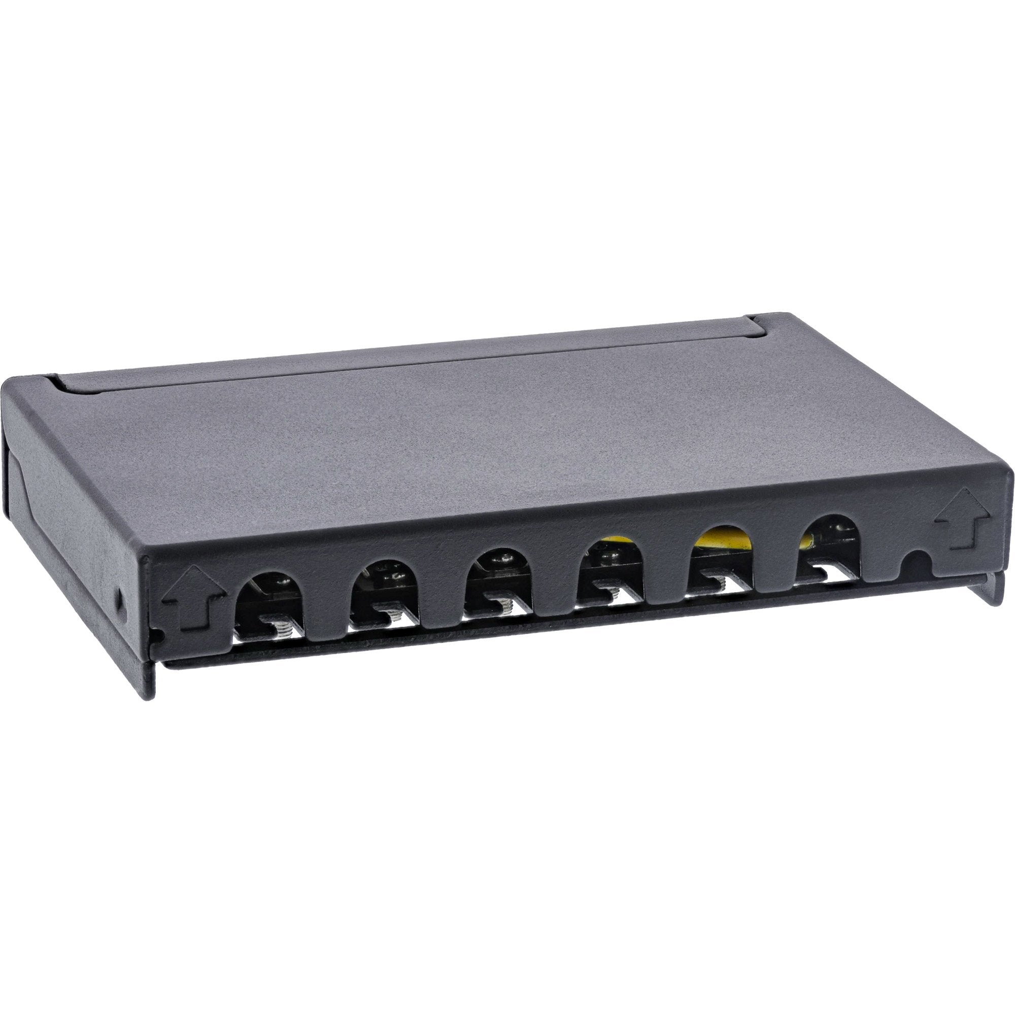 Inline® Patch Panel Cat.6a 0.5u 6-Port, For Table/Wall/Rail, With Dust Projoection, Negro